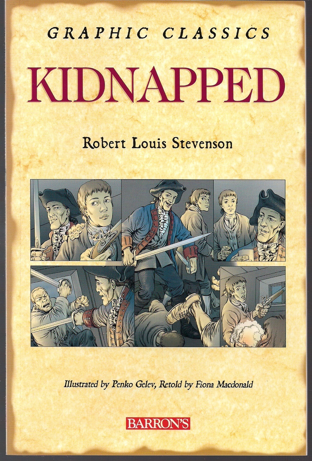 ROBERT LOUIS STEVENSON'S KIDNAPPED BARRON'S 2007 SOFTCVR GN TPB CLASSIC TALE NEW