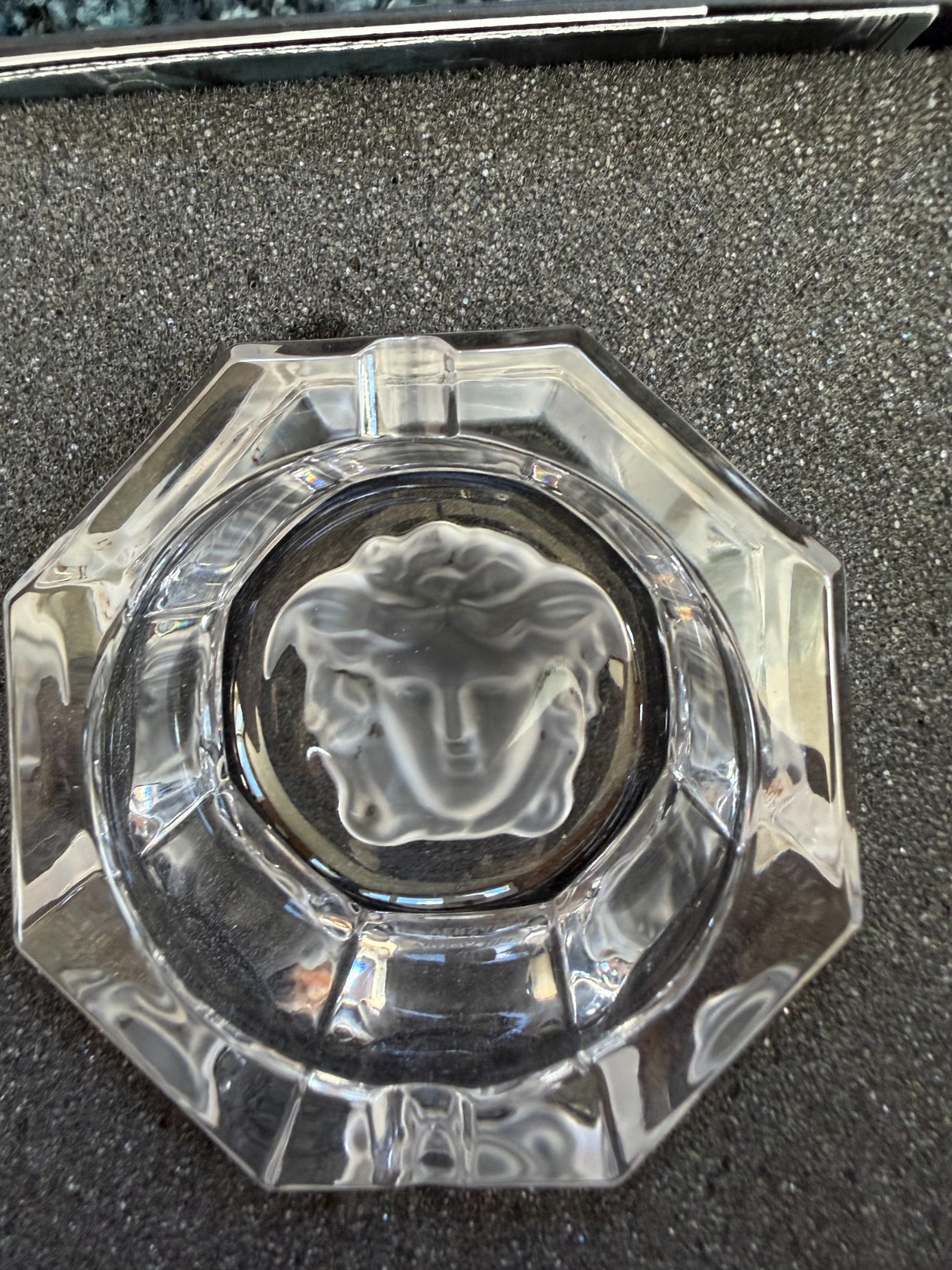 Versace Rosenthal Medusa Crystal Ashtray Versace Rosenthal Medusa Crystal Ashtray