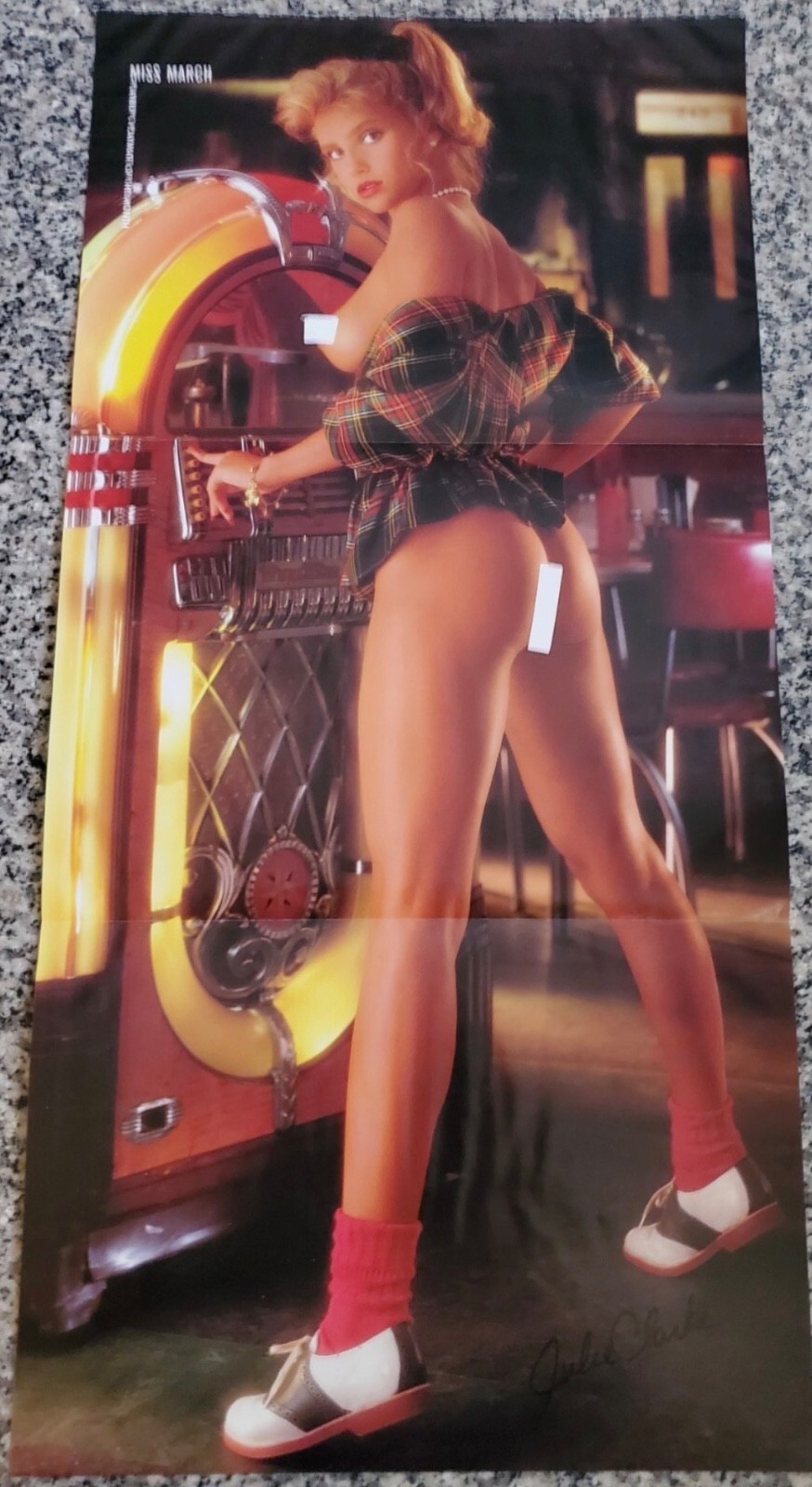 Playboy PIN UP / CF - Playmate JULIE CLARKE March, 1991 Playboy PIN UP / CF - Playmate JULIE CLARKE March, 1991