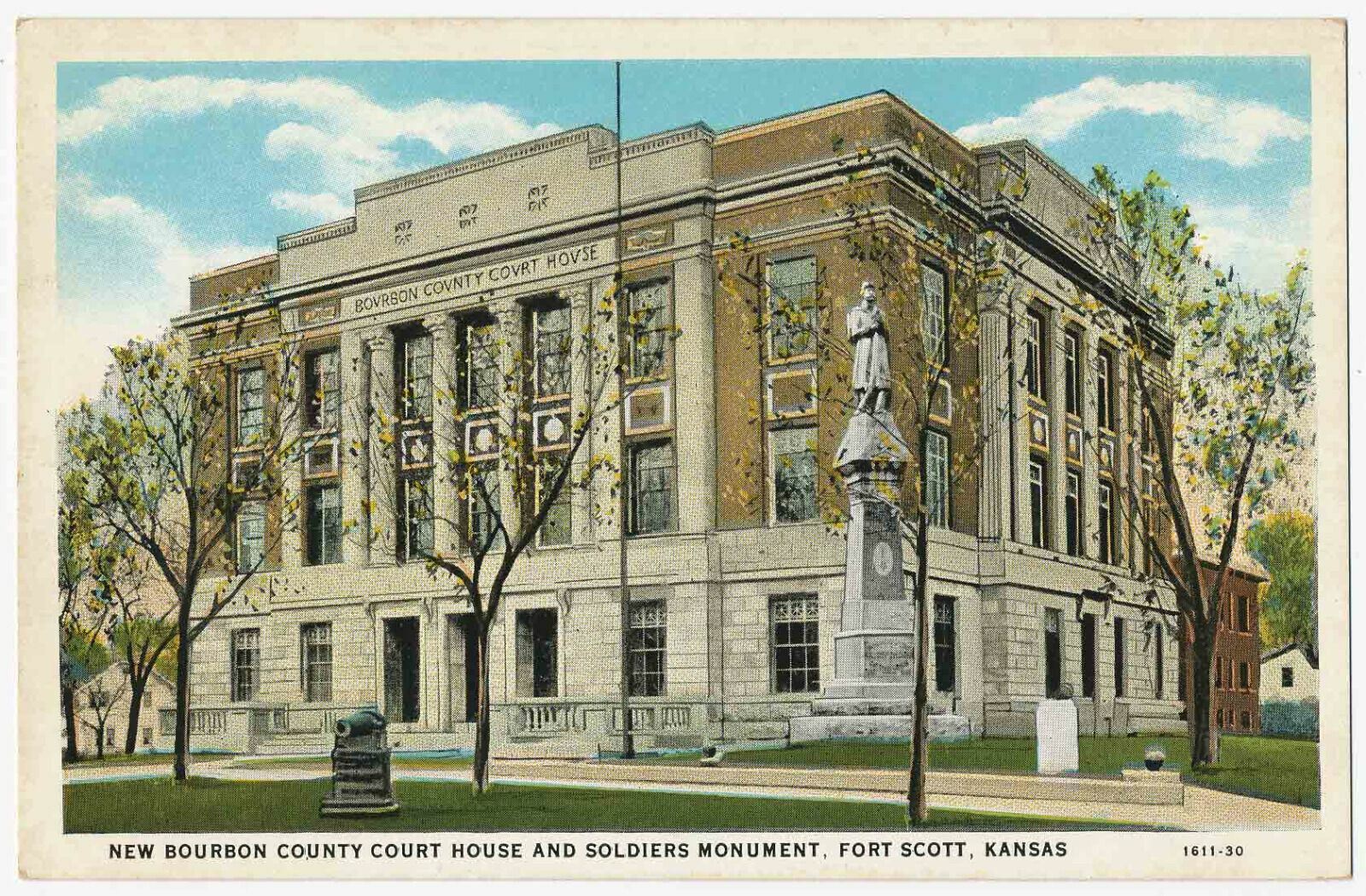 Bourbon County Court House, Fort Scott, Kansas 1930