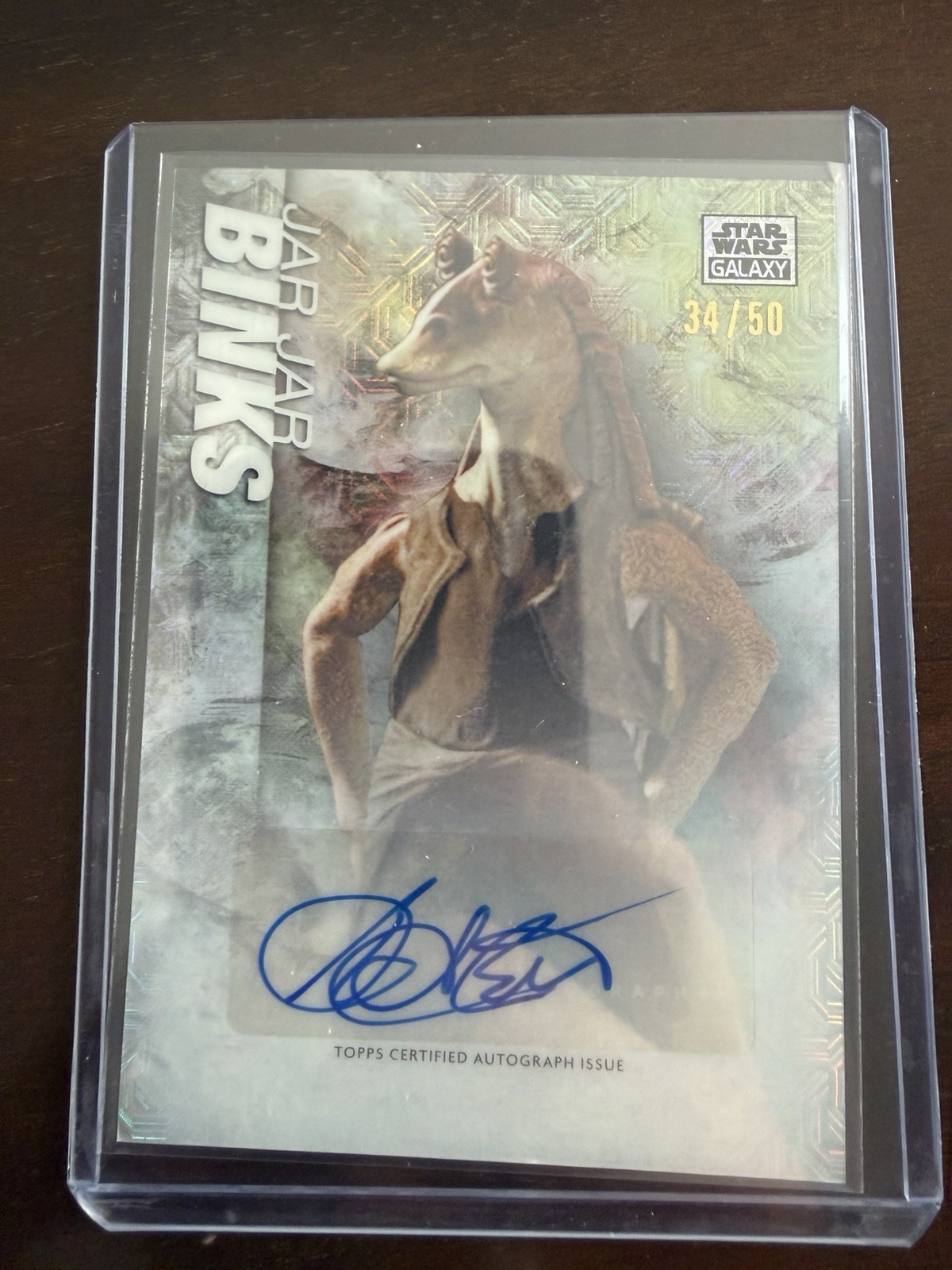 2026 Topps Star Wars Chrome Galaxy Ahmed Best Jar Jar Binks Autograph /50 #GA-AB 2026 Topps Star Wars Chrome Galaxy Ahmed Best Jar Jar Binks Autograph /50 #GA-AB