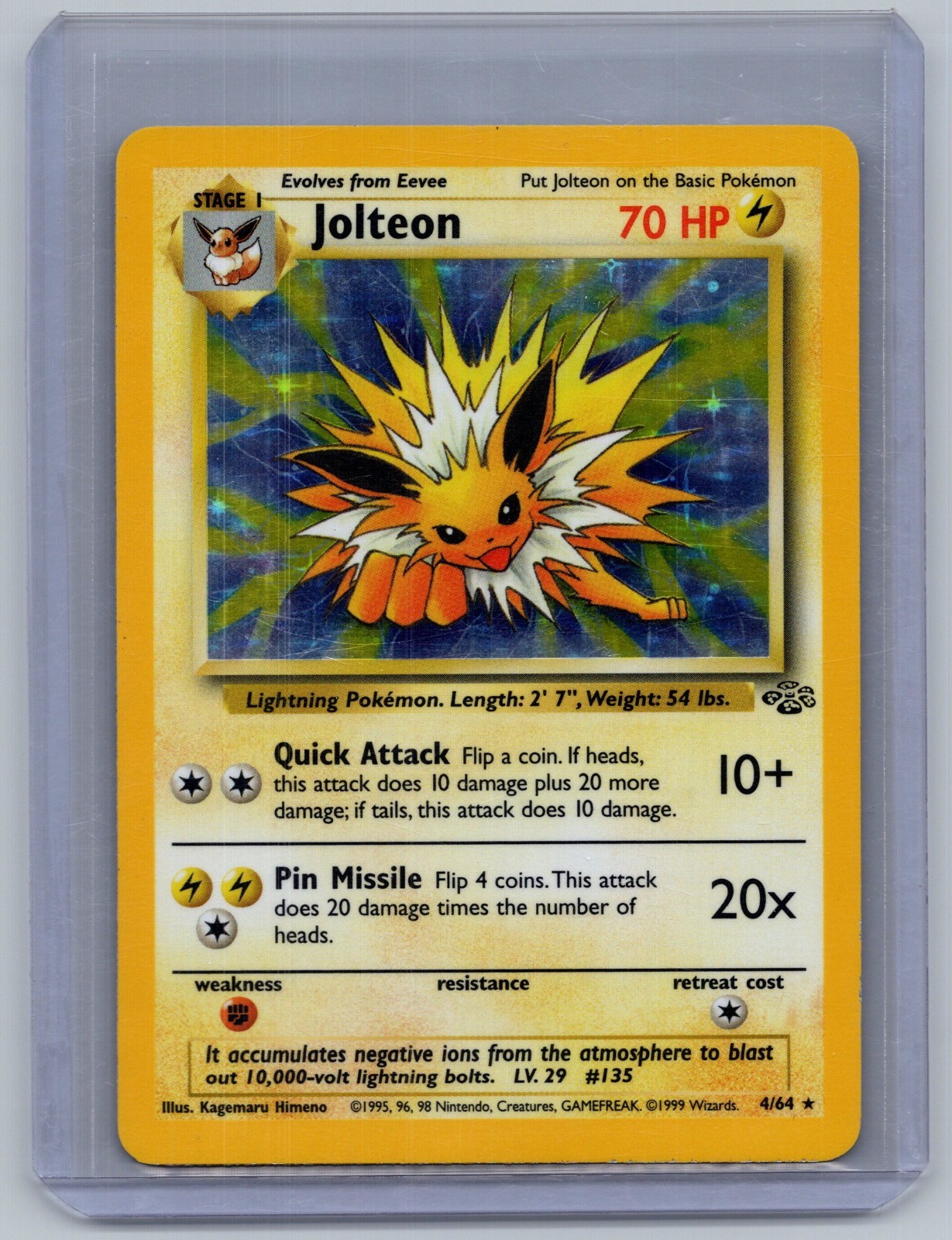 (NM) Jolteon 4/64 Holo - Pokemon Jungle
