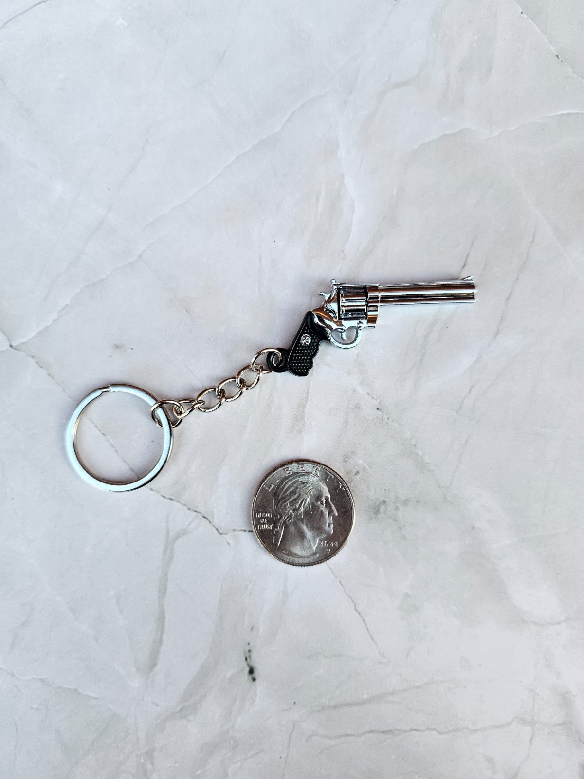 Keyring Weapon Replica Smith & Wesson 357 Military Keychain Unique Gift