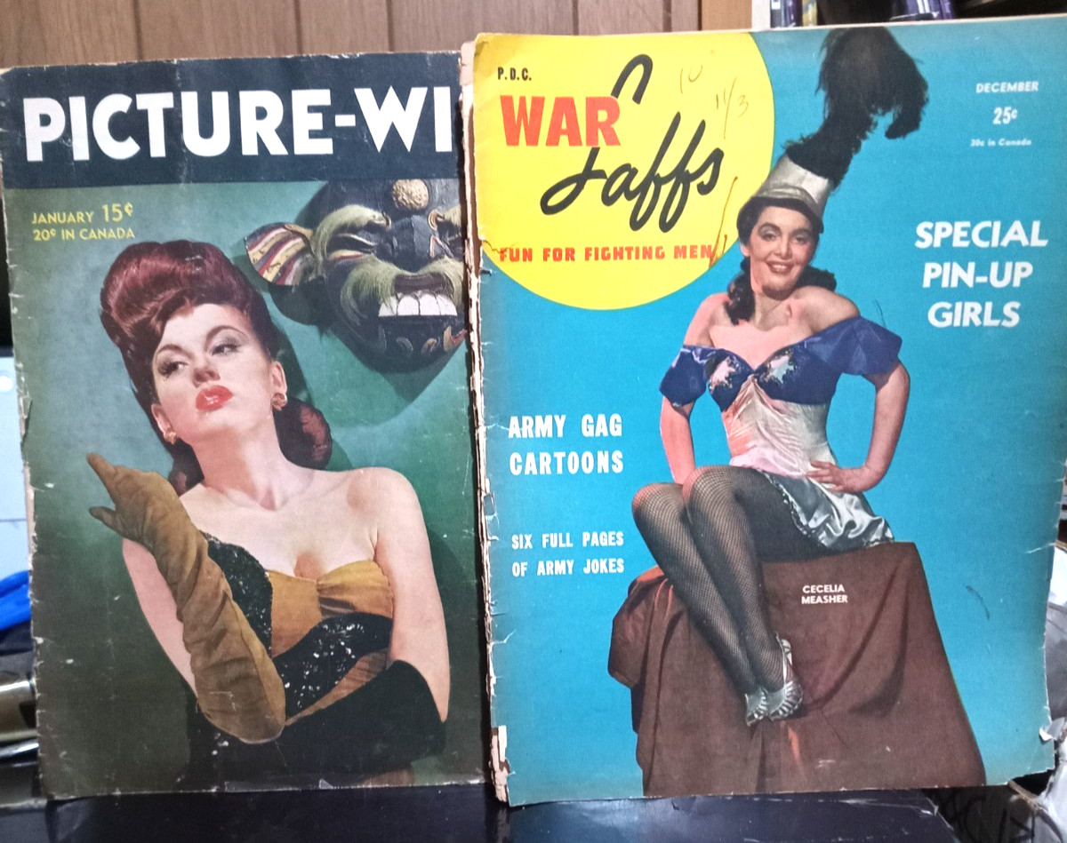 War Laffs December 1943 + Picture-Wise Magazine #4 January 1946 (Poor to Fair)