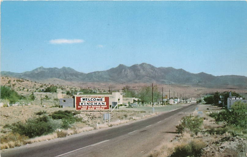 Postcard AZ: Entering Kingman on Highway 93, Arizona Postcard AZ: Entering Kingman on Highway 93, Arizona