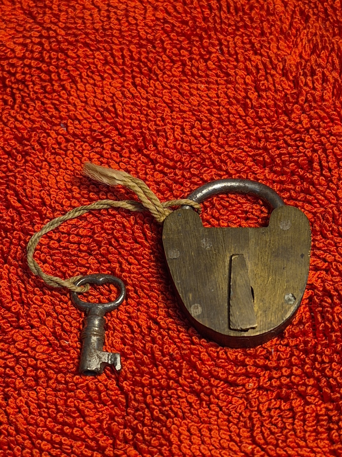 Antique Brass Lock With Key