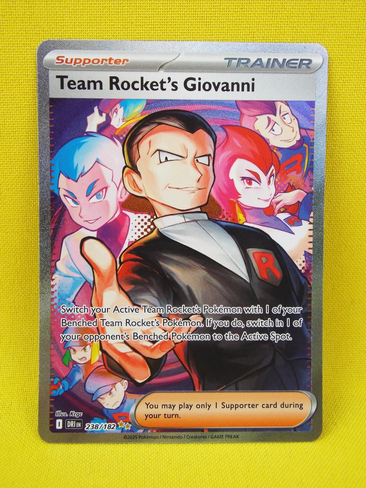Pokemon TCG Destined Rivals: Team Rocket\'s Giovanni 238/182 Pokemon TCG Destined Rivals: Team Rocket\'s Giovanni 238/182