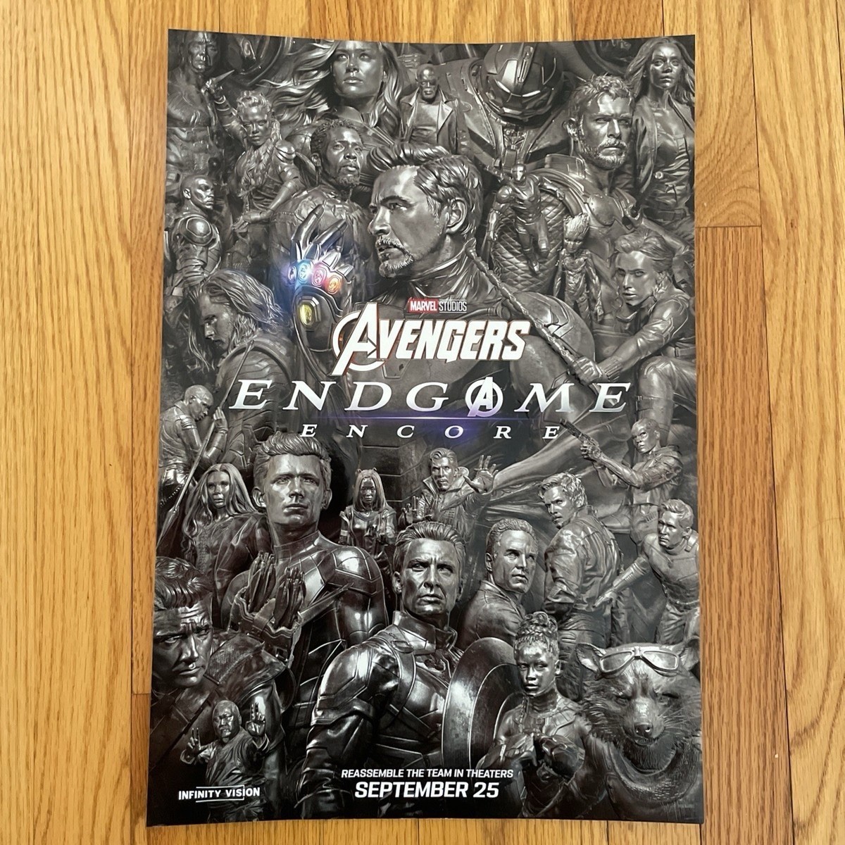 Avengers Endgame Encore Embossed Foil Mini Poster Regal Opening Night