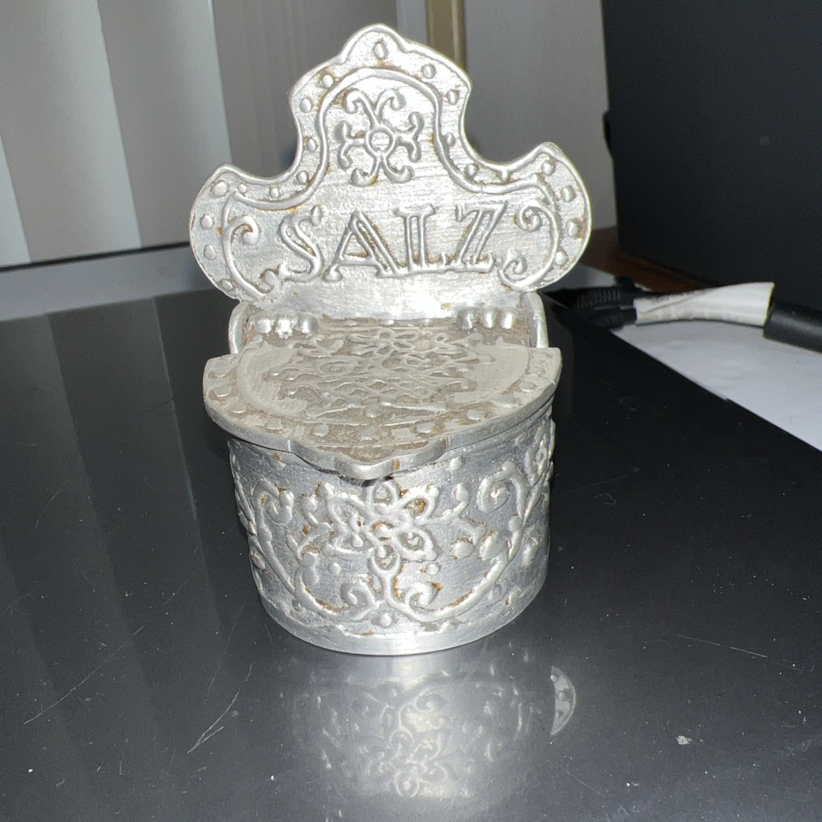 Rare Viennese Austria German Salt Cellar/box-Hinged “SALZ” Rare Viennese Austria German Salt Cellar/box-Hinged “SALZ”
