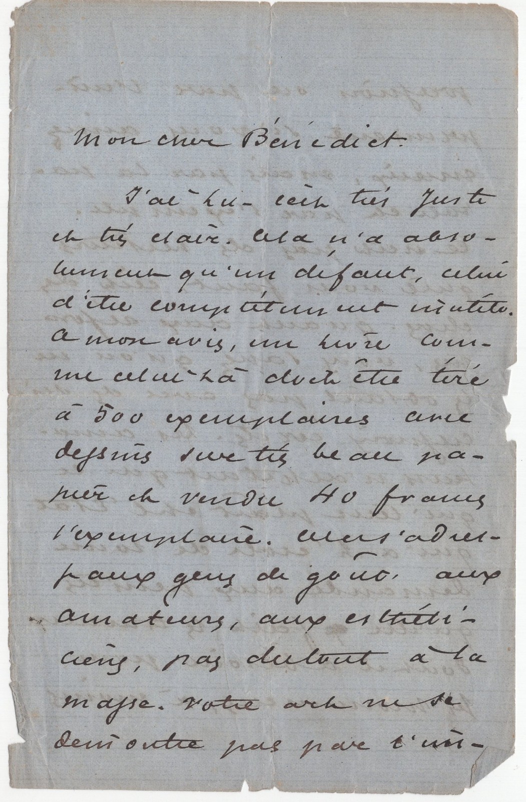 Alexandre Dumas (fils) (1824-1895) Signed Letter / Autographed French Author