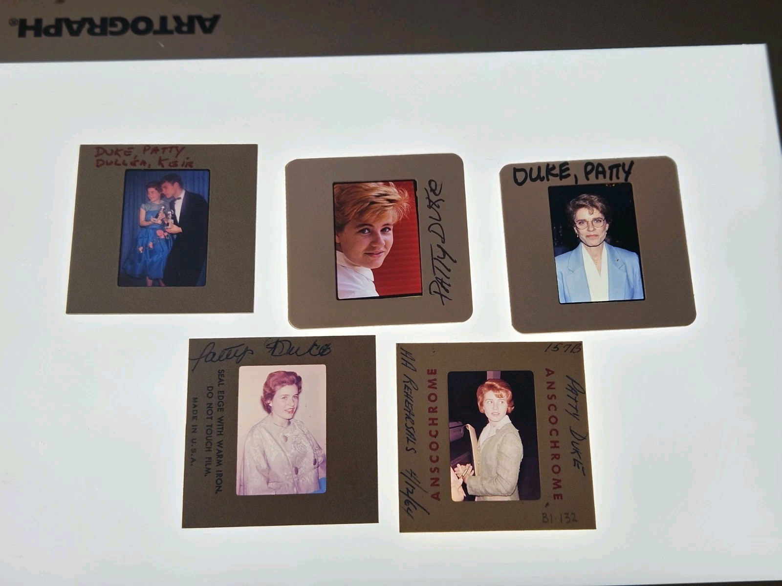 PATTY DUKE ACTRESS 5 PHOTO 35MM FILM SLIDES PATTY DUKE ACTRESS 5 PHOTO 35MM FILM SLIDES