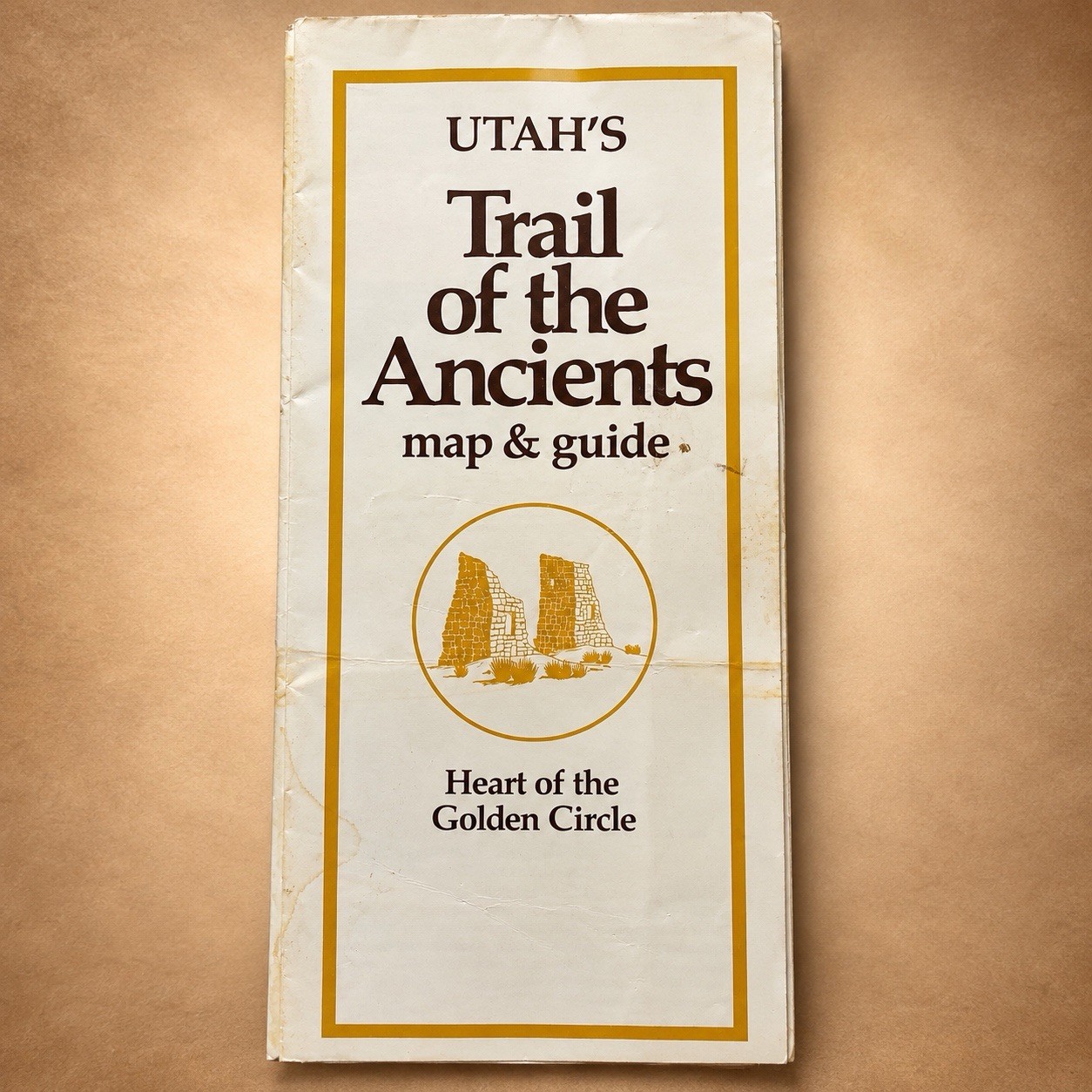   1973 Utah Trail of the Ancients Map Guide Four Corners Vintage Travel Brochure