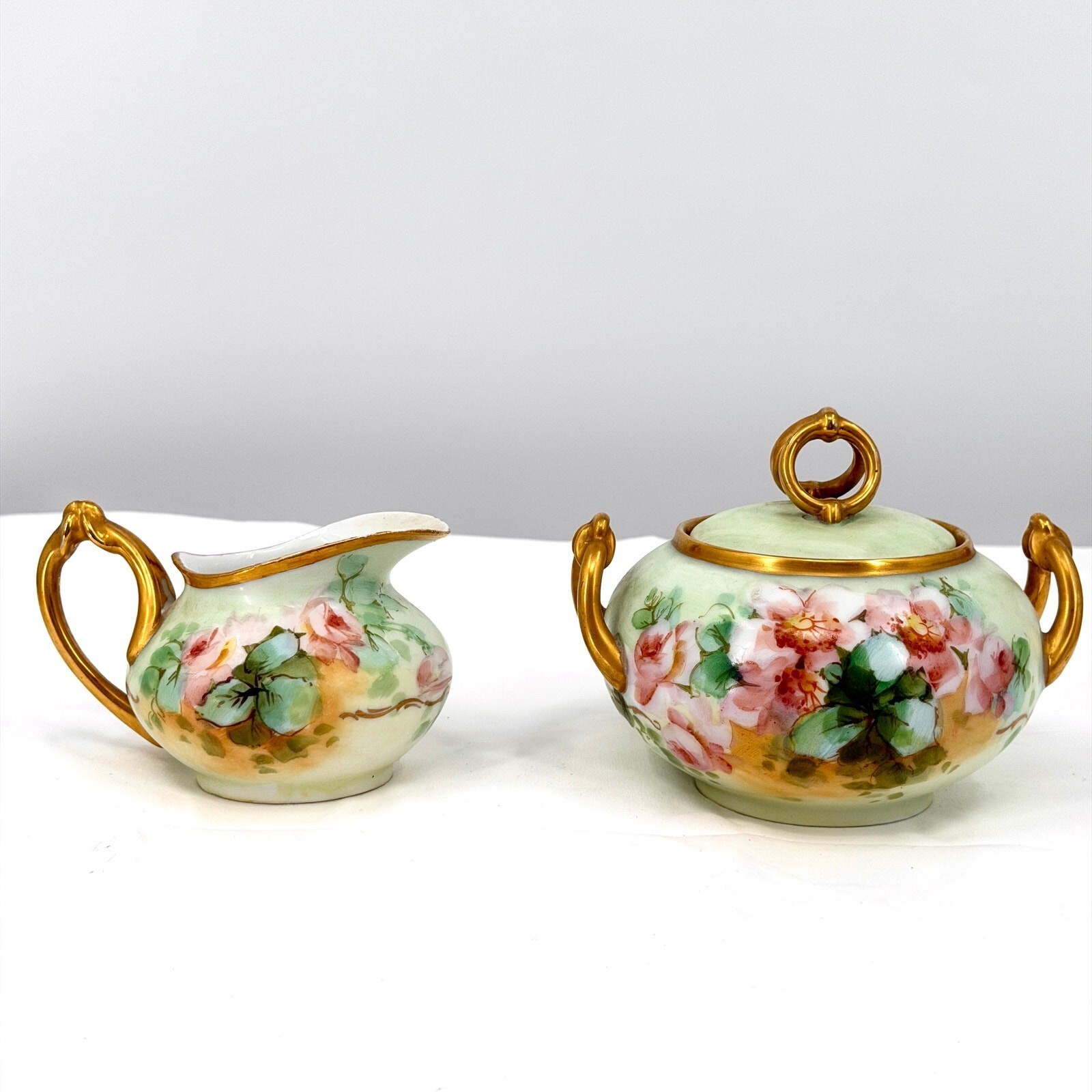Vintage 1910s Favorite Bavaria Aetna Creamer Sugar Set Vintage 1910s Favorite Bavaria Aetna Creamer Sugar Set
