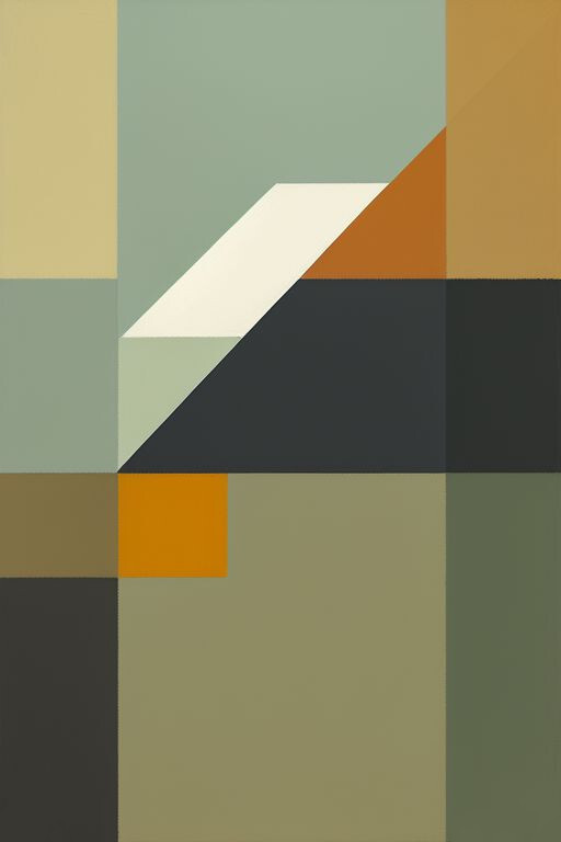 Large Abstract Painting 2x3 ft. Complex Geometric Demrin Fine Art Original NEW