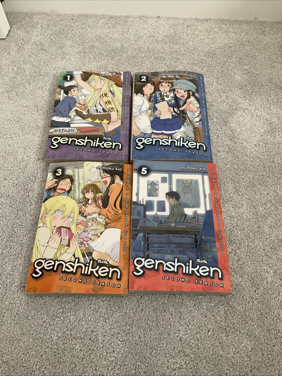 Genshiken Second Season Vol 1 2 3 5 Manga English Shimoku Kio