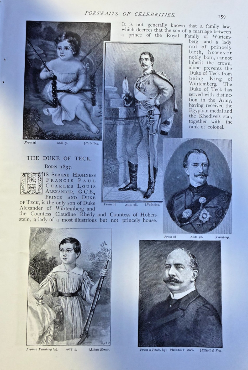 1903 Vintage Illustration The Duke of Teck 1903 Vintage Illustration The Duke of Teck