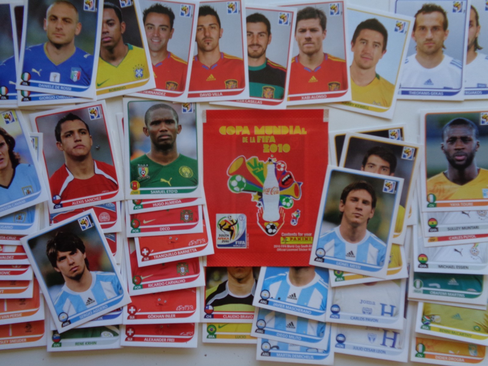 Panini FIFA World Cup South Africa 2010 Coca-Cola 60 Stickers Set  MESSI  XAVI +