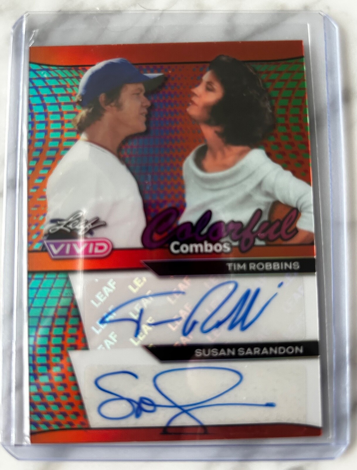 TIM ROBBINS SUSAN SARANDON 2/3 Leaf Pop Century Vivid Bull Durham