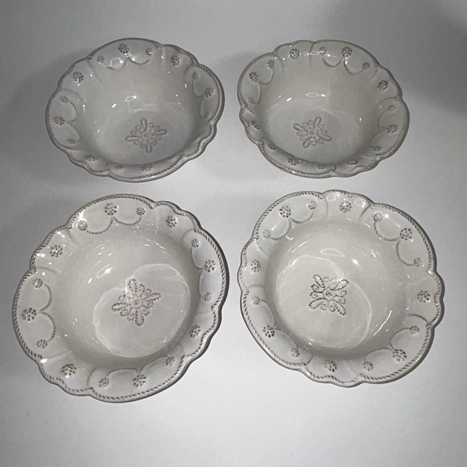 Set of 4 Juliska Ceramics Jardins du Monde Cereal Bowl 6.5” 8888029