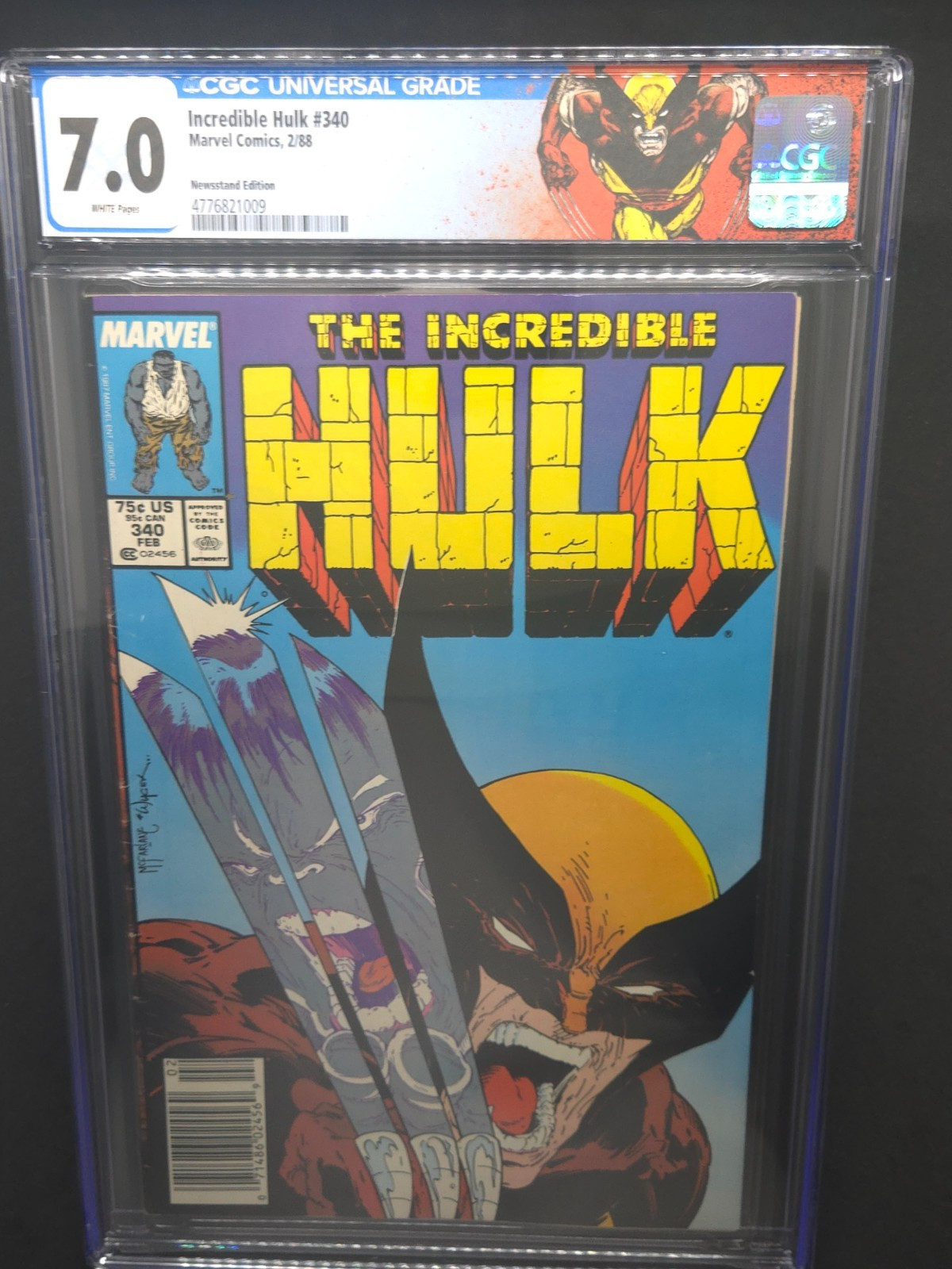 The Incredible Hulk, Vol. 1, #340 - CGC 7.0 - NEWSSTAND - Classic MacFarlane The Incredible Hulk, Vol. 1, #340 - CGC 7.0 - NEWSSTAND - Classic MacFarlane