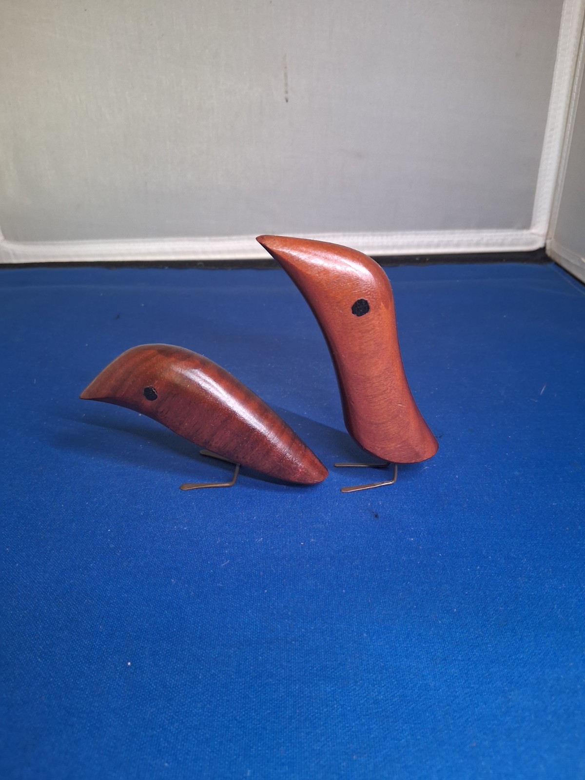 Two Jacob Hermann Teak Bird Sculpture Danish MCM Signed Vintage Denmark Two Jacob Hermann Teak Bird Sculpture Danish MCM Signed Vintage Denmark
