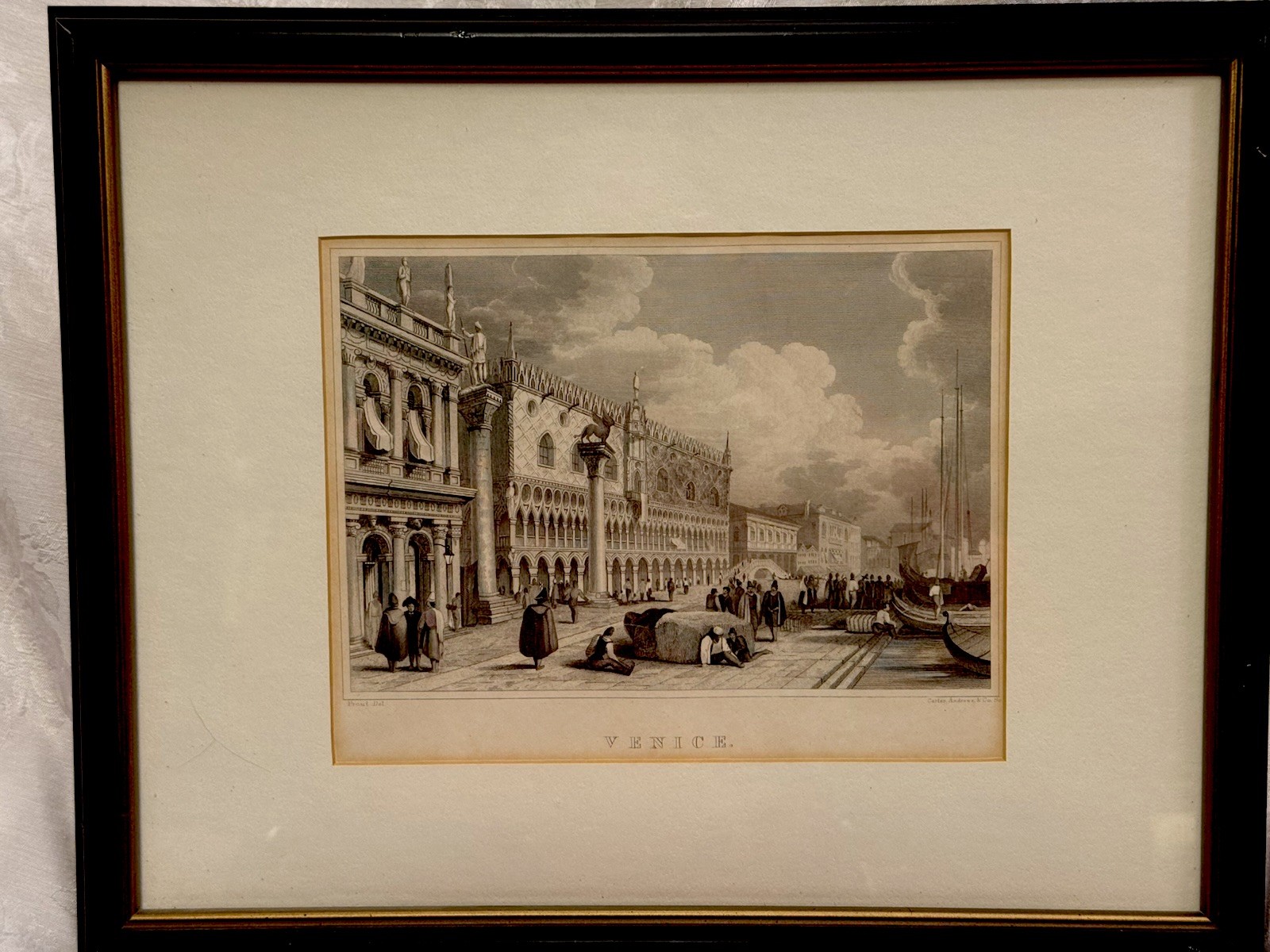 Antique Engraving Of Venice