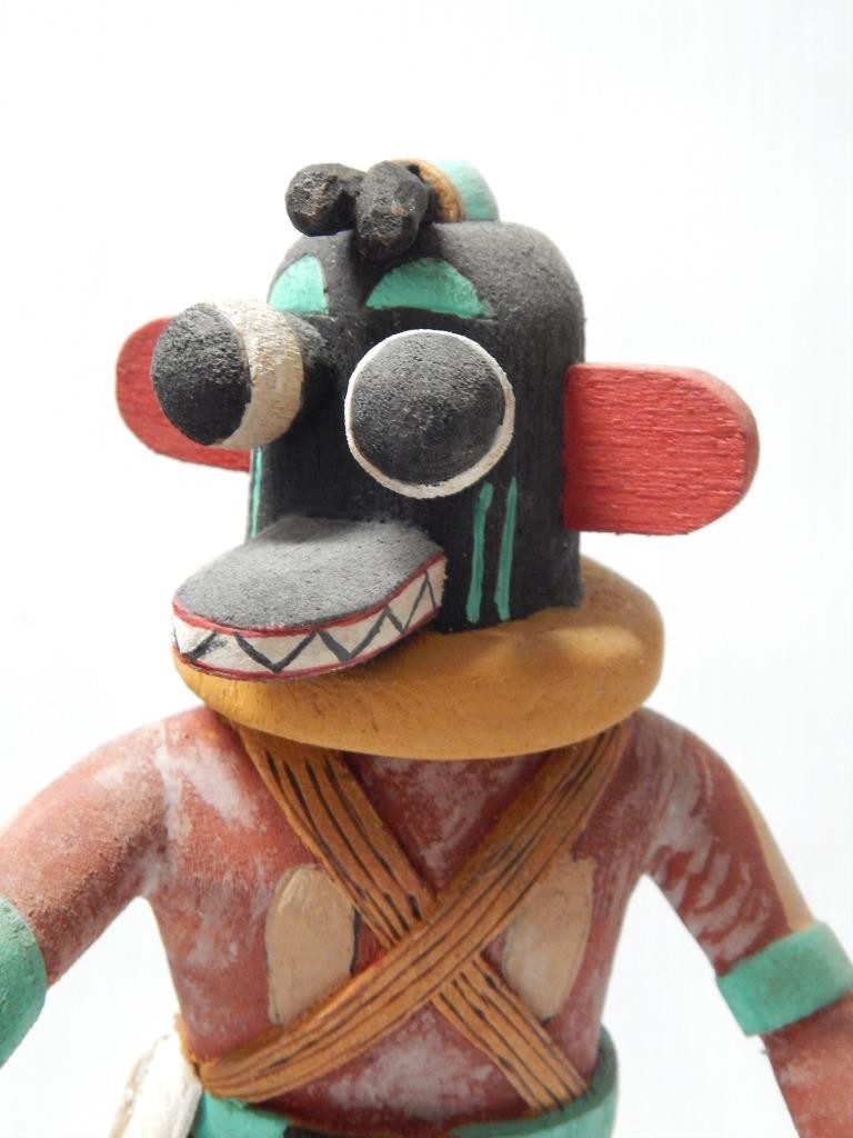 VINTAGE SIGNED ALL WOOD HOPI PUEBLO INDIAN KACHINA DOLL / CARVING - NEAL ZEENA