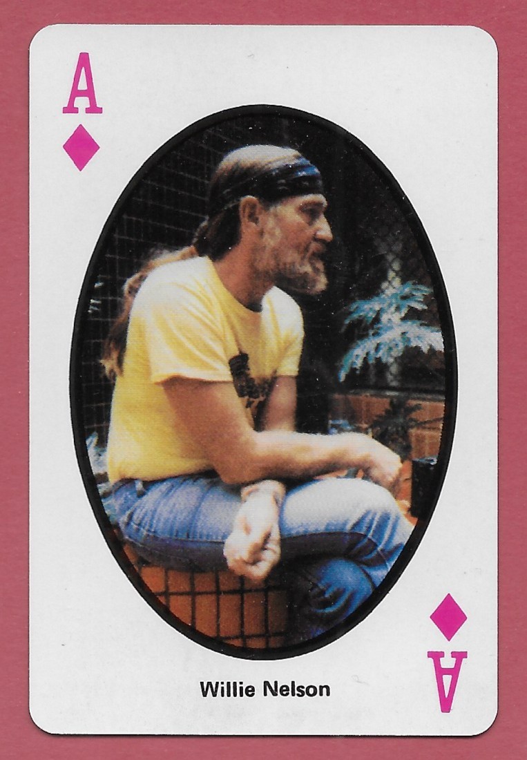 Willie Nelson playing card Black Border single swap Ace of Diamonds - 1 card Willie Nelson playing card Black Border single swap Ace of Diamonds - 1 card