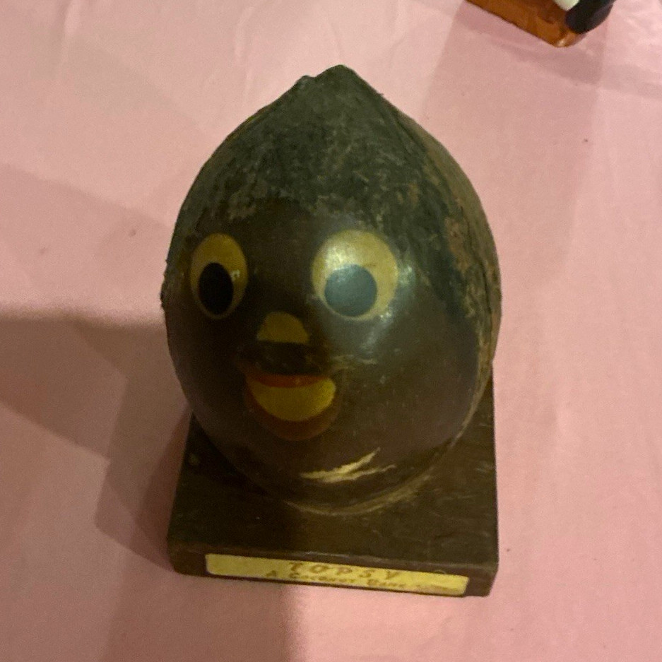 Vintage coconut bank