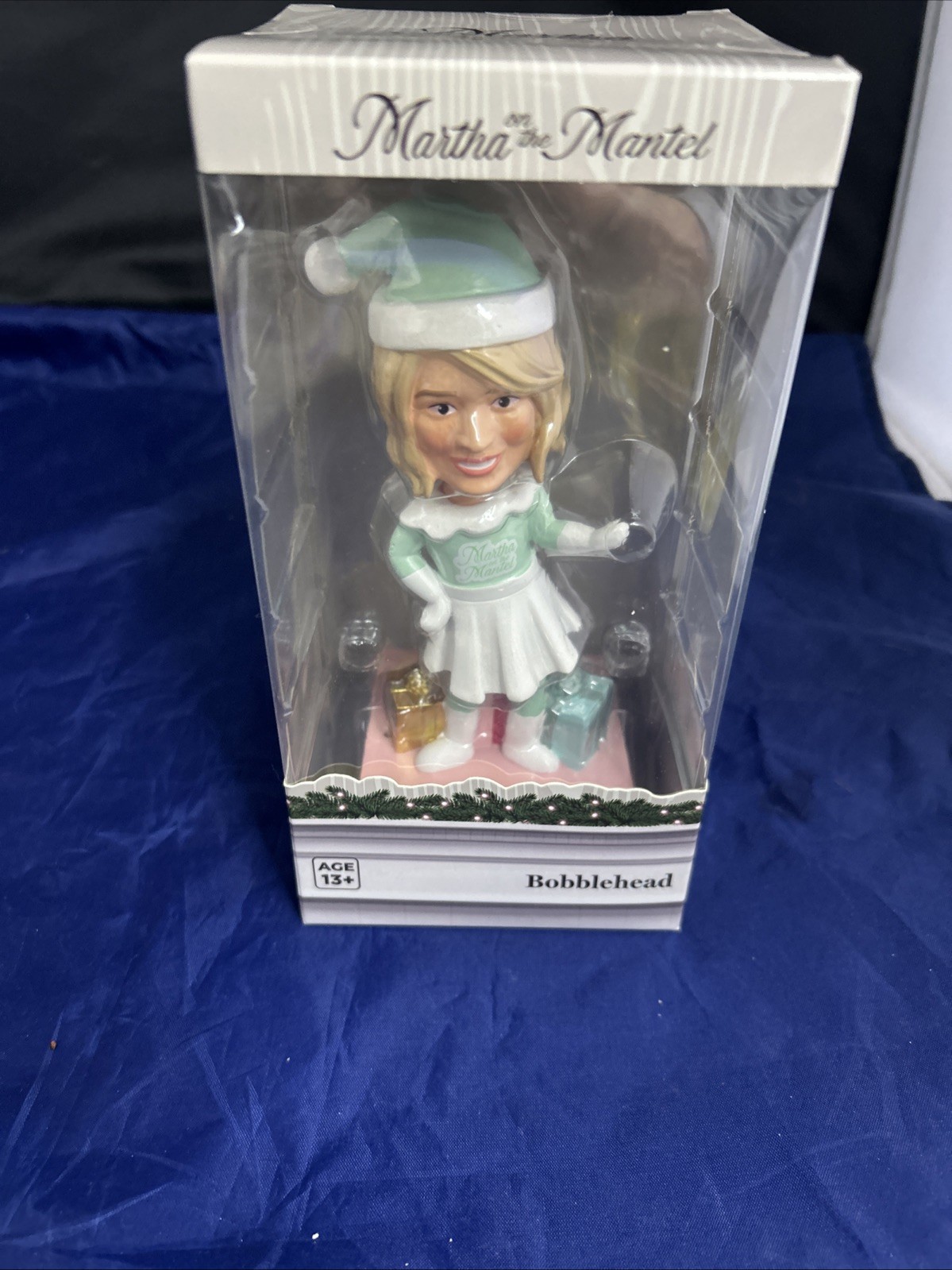 Martha Stewart Holiday Bobblehead Martha On The Mantel Christmas Decor - NEW