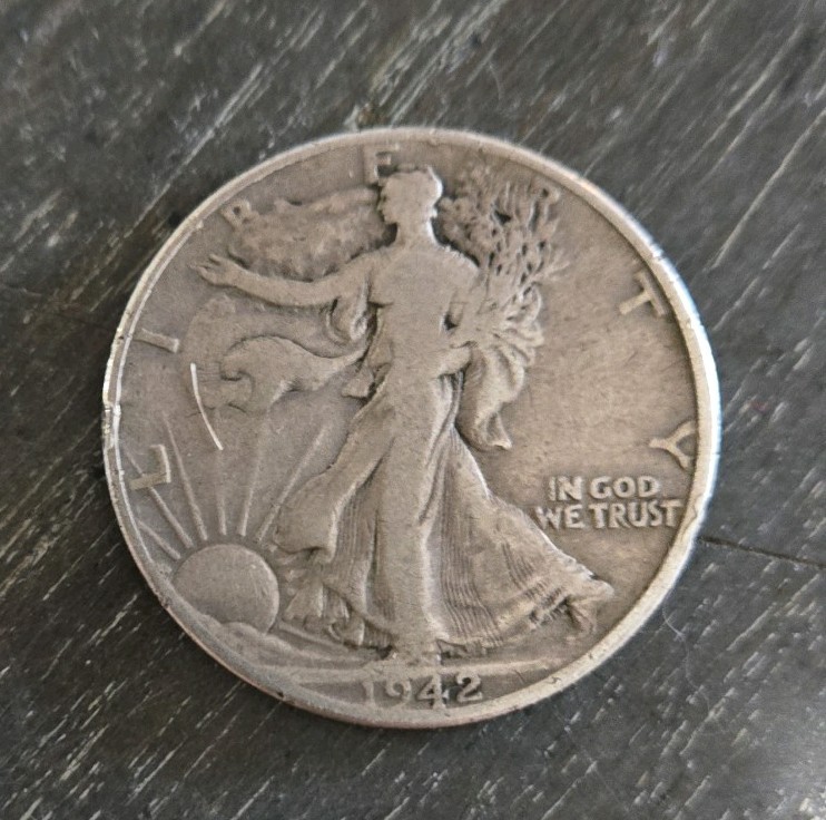 1942 Walking Liberty Copper/Silver Coin -  English Penny Coin Non Magnetic Magic