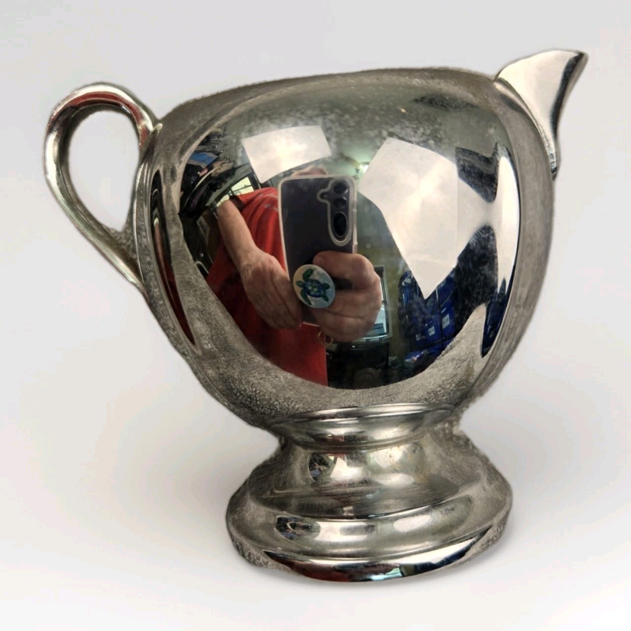 Vintage Farber Bros Krome Kraft Chrome Creamer Pitcher New York Art Deco