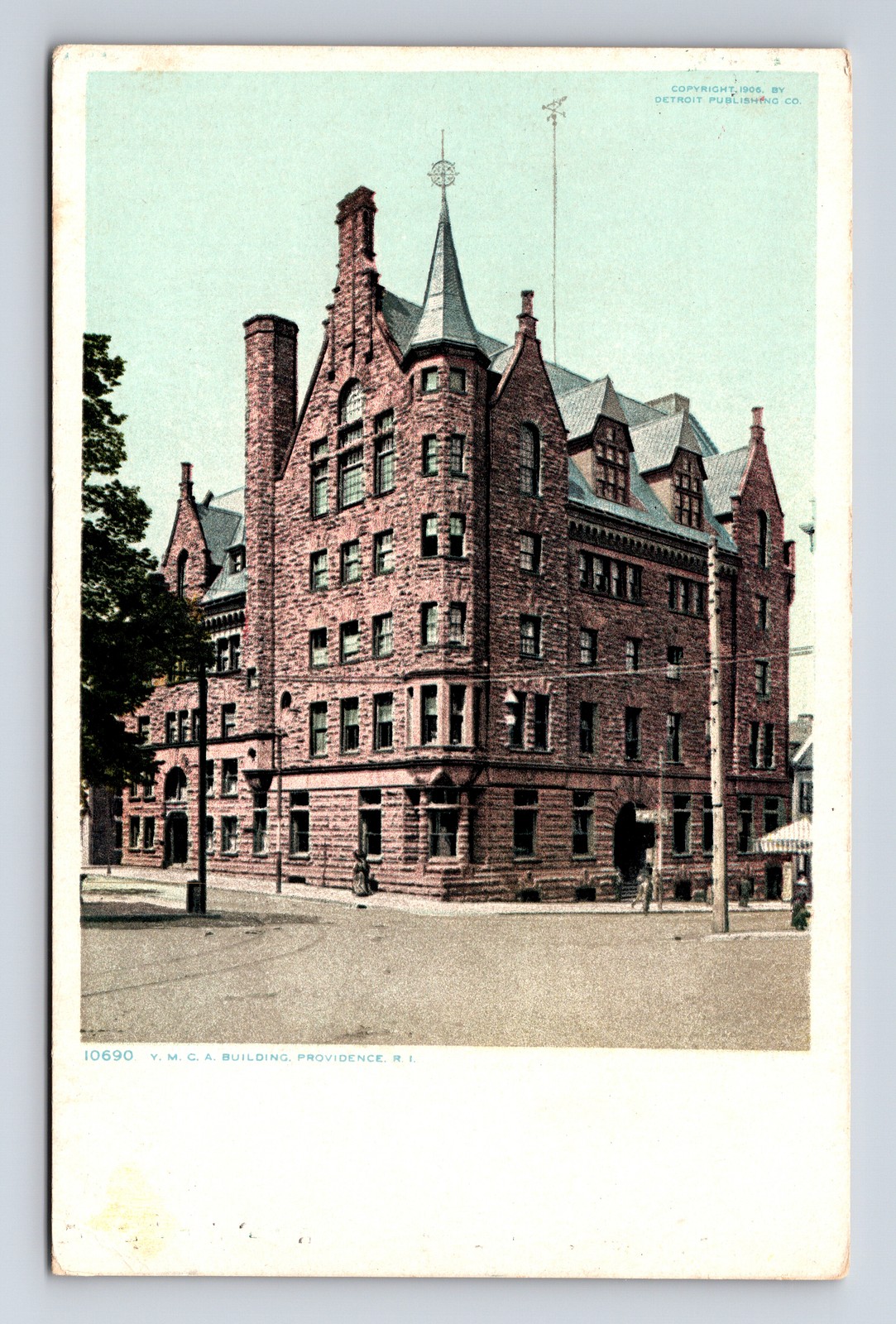 c1906 YMCA Building Providence Rhode Island RI PHOSTINT Postcard