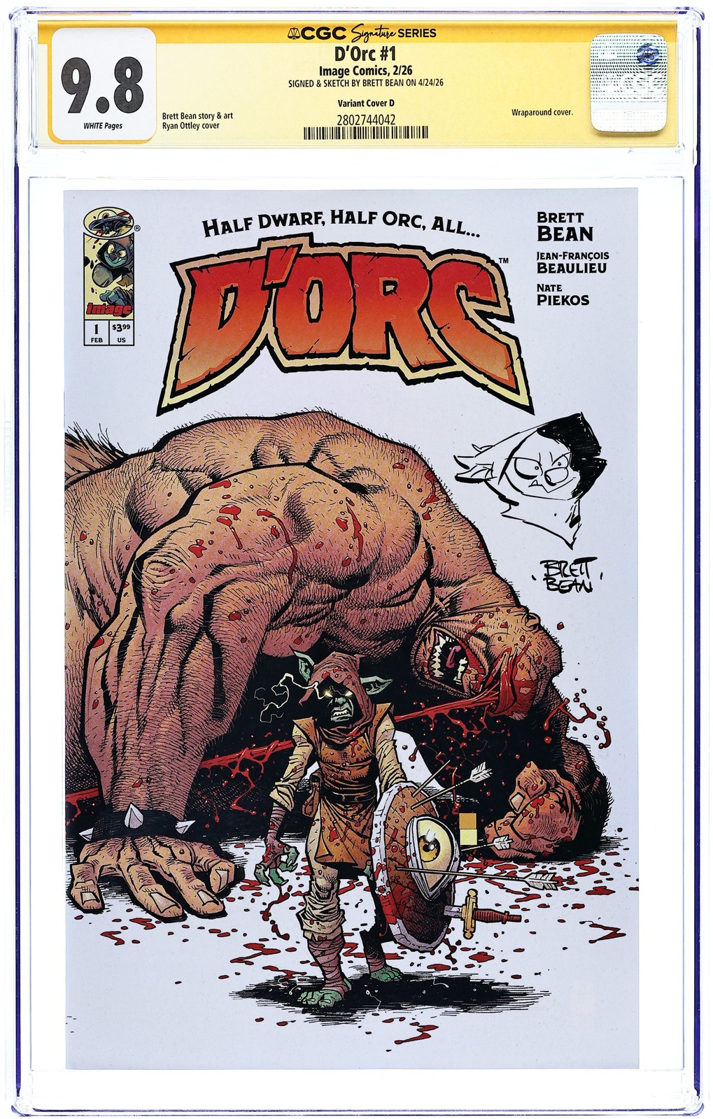 D'orc 1D CGC 9.8 SS Bean 2026 2802744042