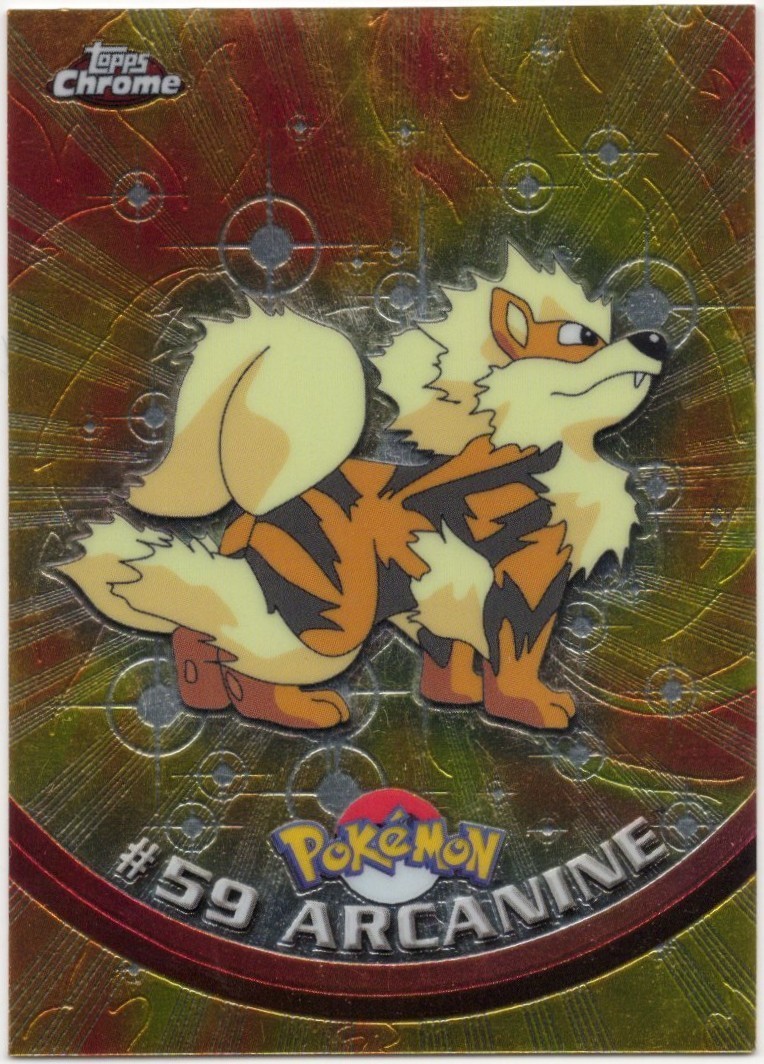 Vintage 1999 Topps Pokemon TV Animation Edition ARCANINE #59 Holo MINT/NM