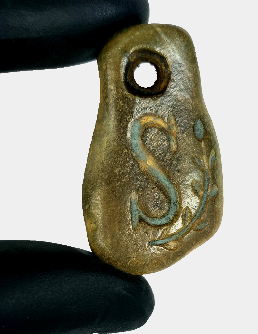 50 AD Ancient Carved Engraved Gemstone Pendant Medallion Amulet initial letter S
