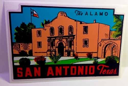 San Antonio Texas Vintage Style Travel Decal / Vinyl Sticker, Luggage Label San Antonio Texas Vintage Style Travel Decal / Vinyl Sticker, Luggage Label