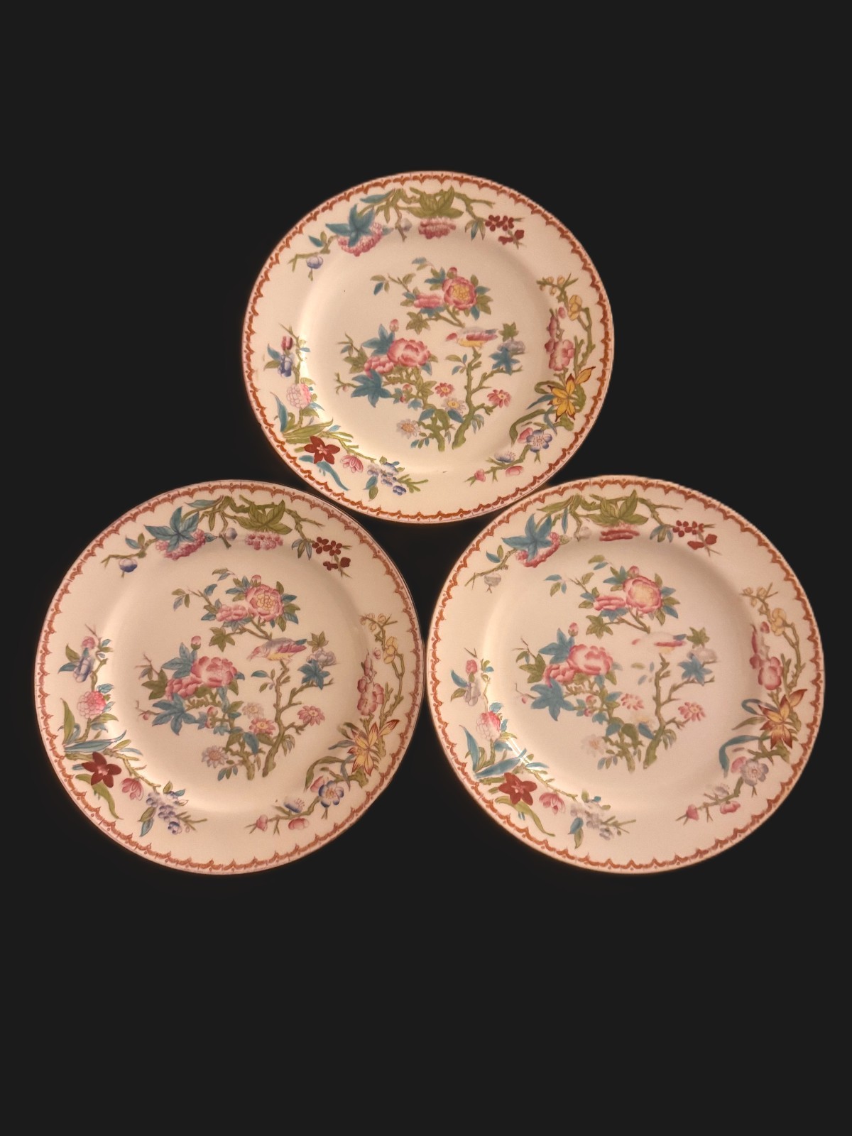 Antique Minton Cuckoo Luncheon Plates 9