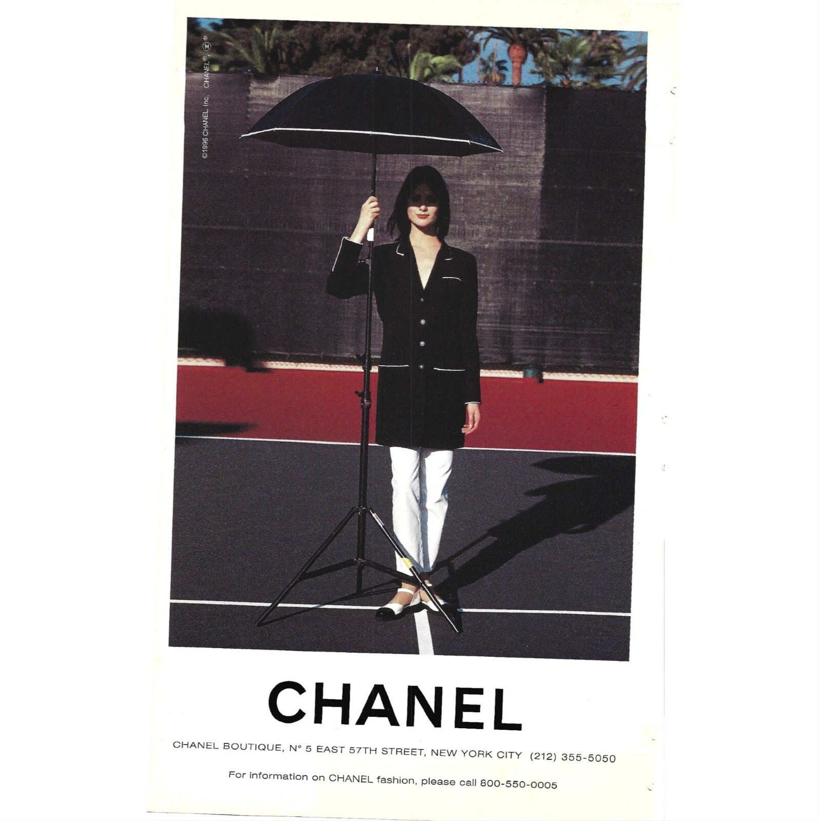 Chanel Boutique Fashion Couture ADVERT 1990s  Vintage Print Ad