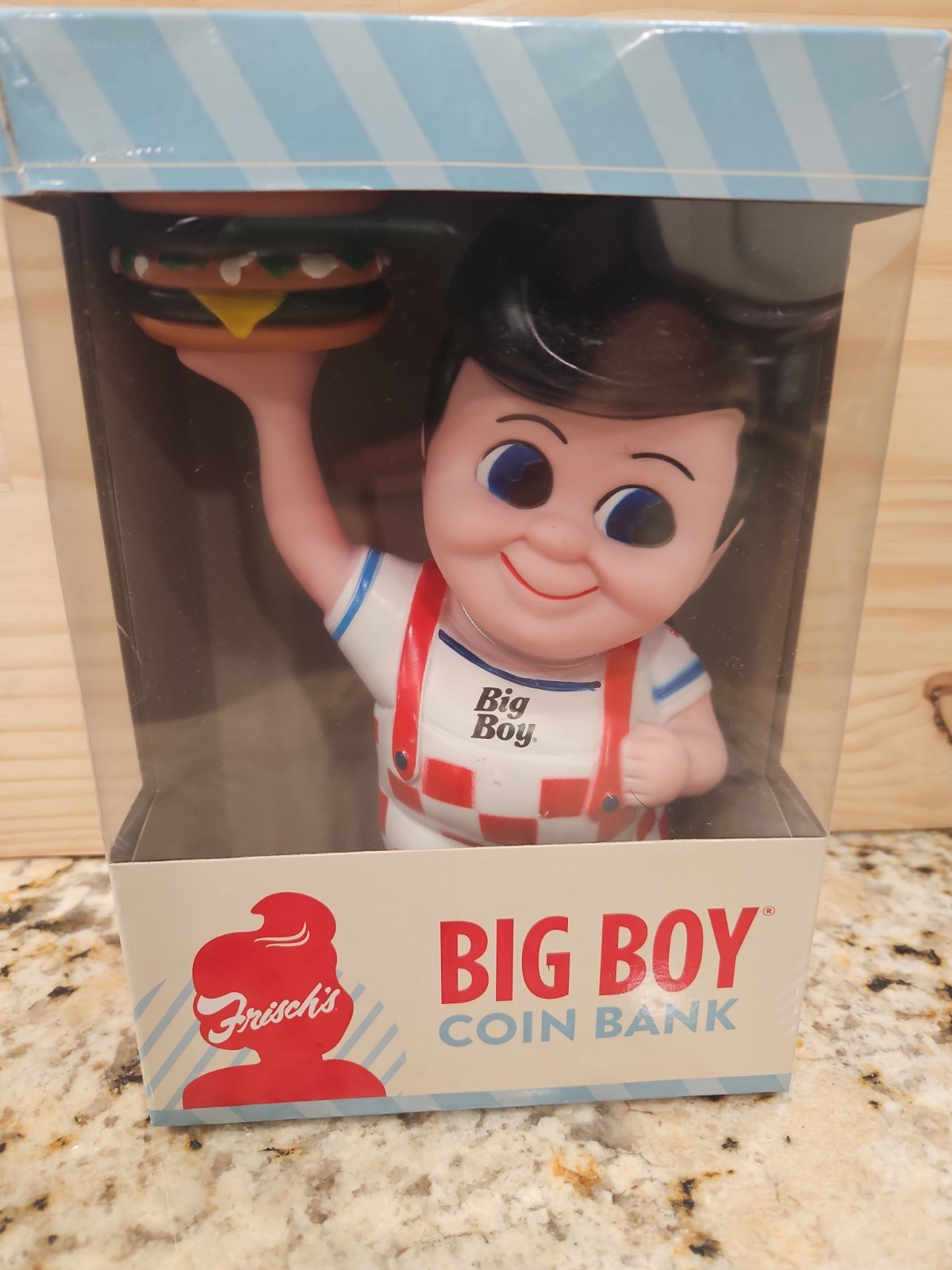 Frisch's, Bobs or Shoneys Big Boy Coin Bank with Hamburger New Box Design