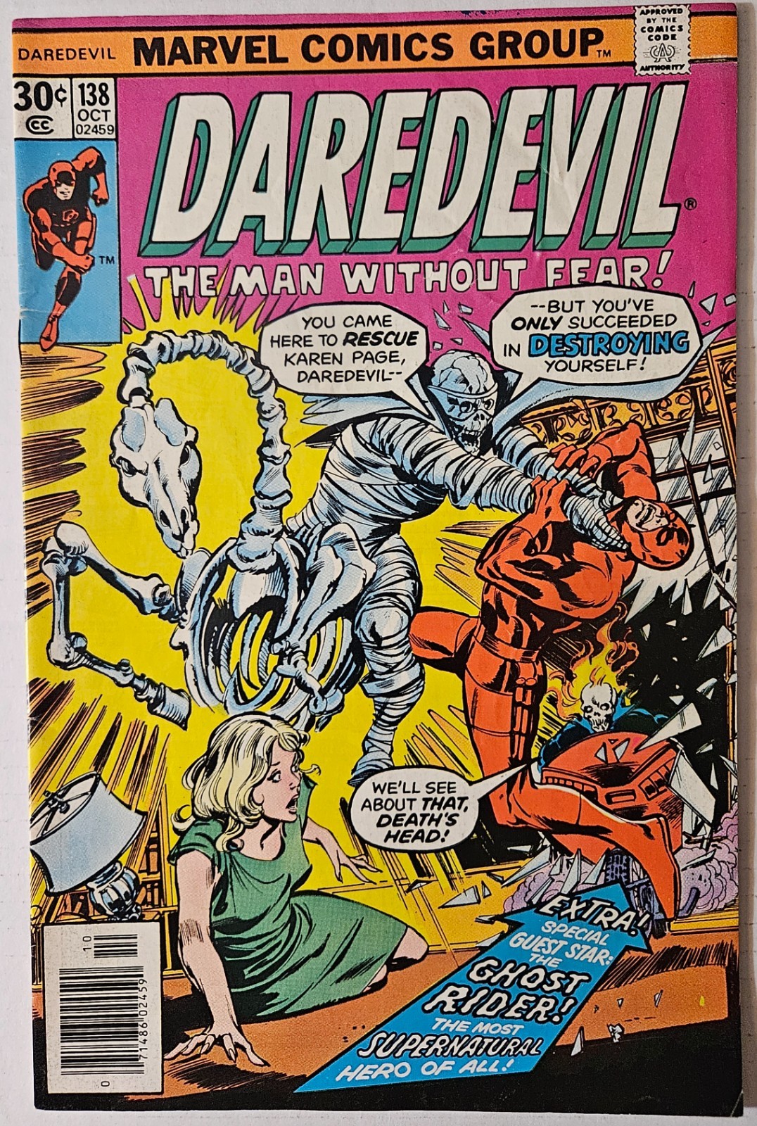 Daredevil #138, Marvel Comics, 1976. F/VF. Daredevil #138, Marvel Comics, 1976. F/VF.