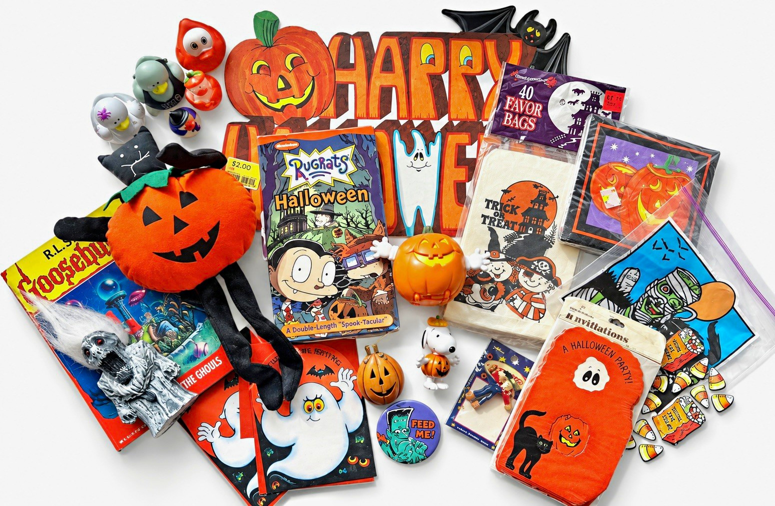 Vintage 80s 90s Halloween Lot Rugrats Goosebumps Snoopy Hallmark Pins Windups Vintage 80s 90s Halloween Lot Rugrats Goosebumps Snoopy Hallmark Pins Windups