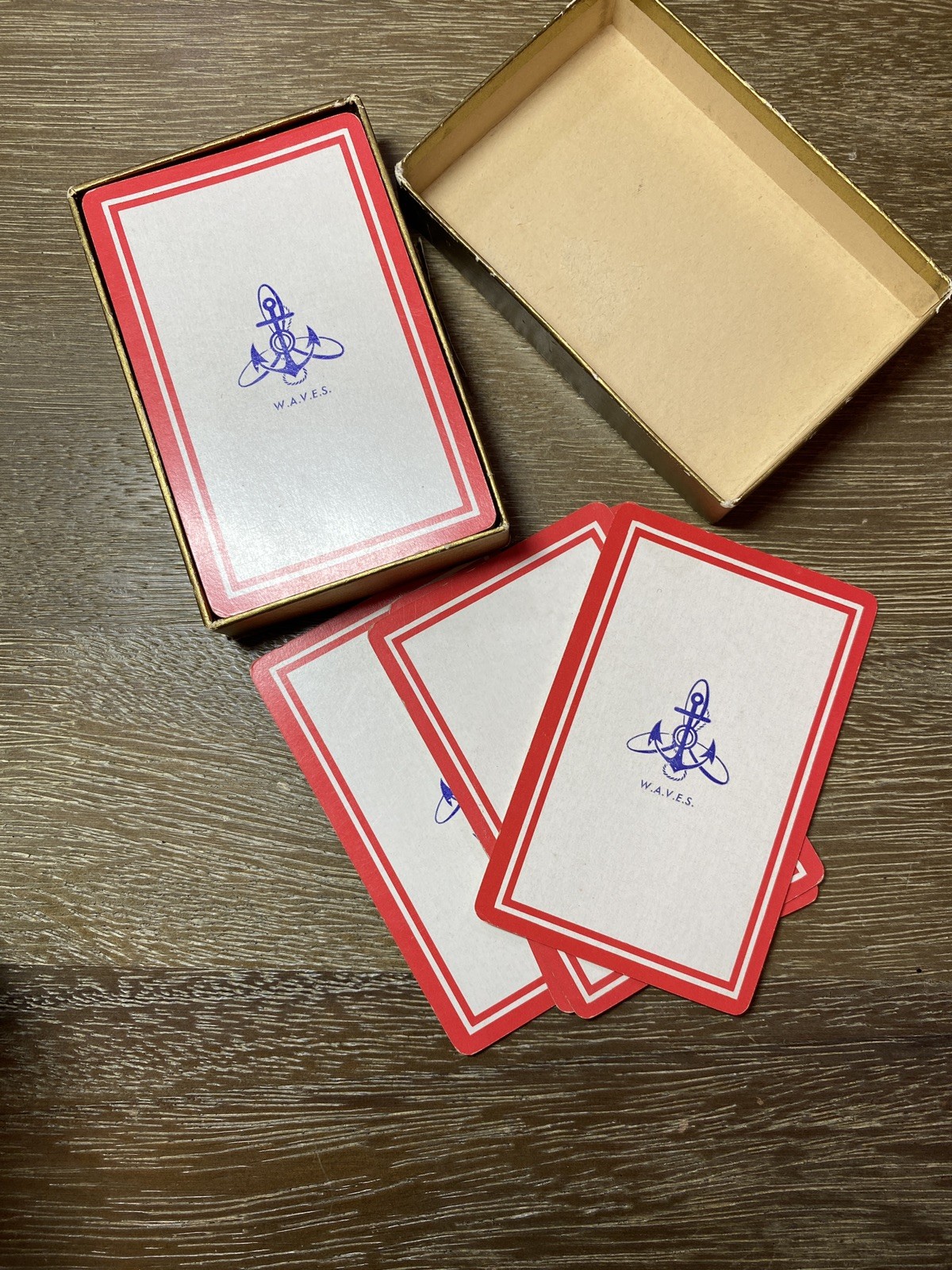 Vintage WW2 US Navy Wave Female Playing Cards
