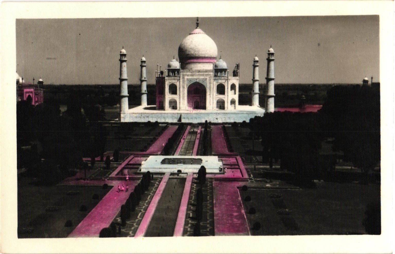 Vintage Taj Mahal Agra India Real Photo Postcard RPPC Hand Tinted Vintage Taj Mahal Agra India Real Photo Postcard RPPC Hand Tinted
