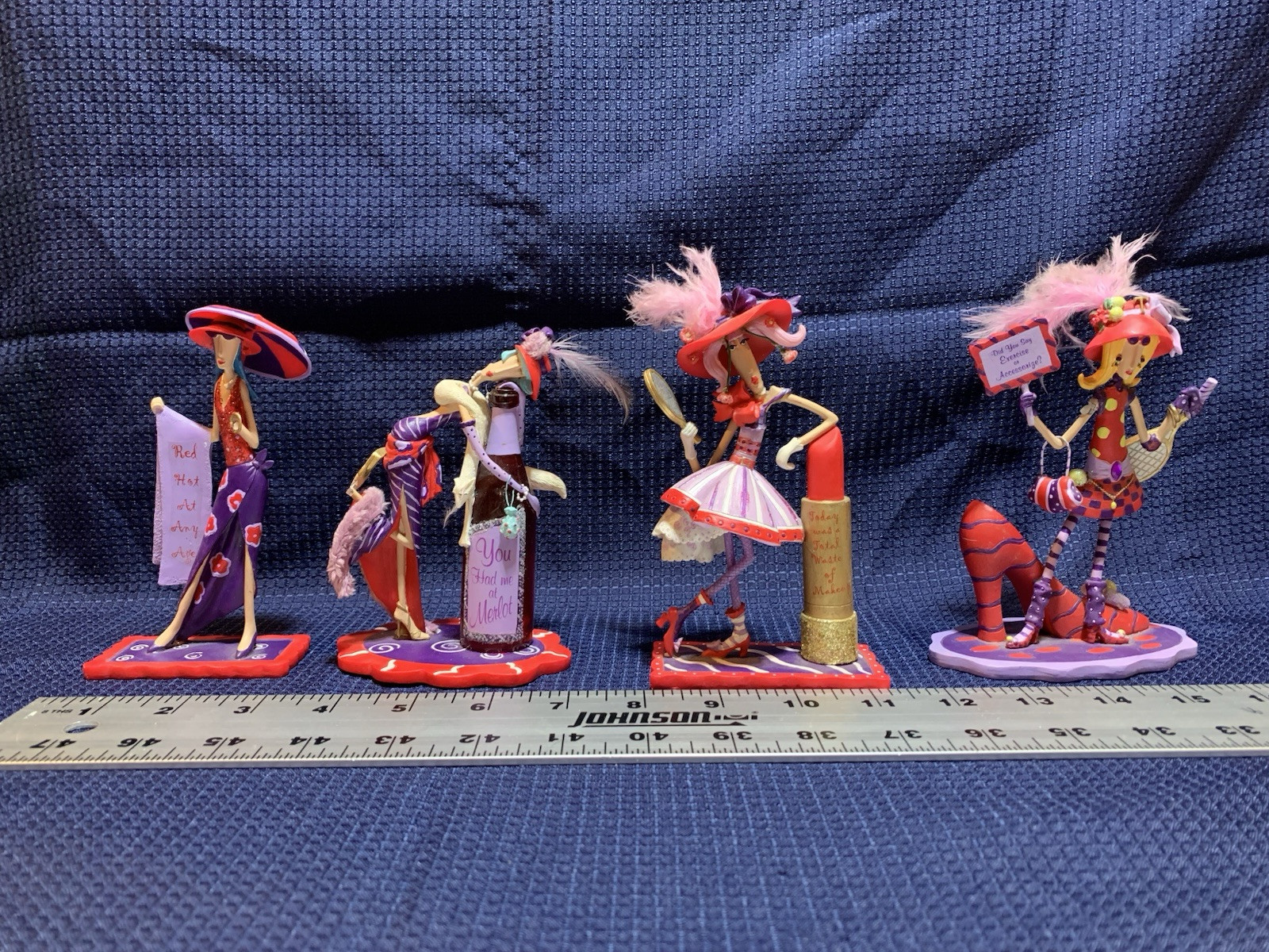 Four Hamilton Collection Dolly Mamas Dazzling Divas Figurines Numbered Original Four Hamilton Collection Dolly Mamas Dazzling Divas Figurines Numbered Original