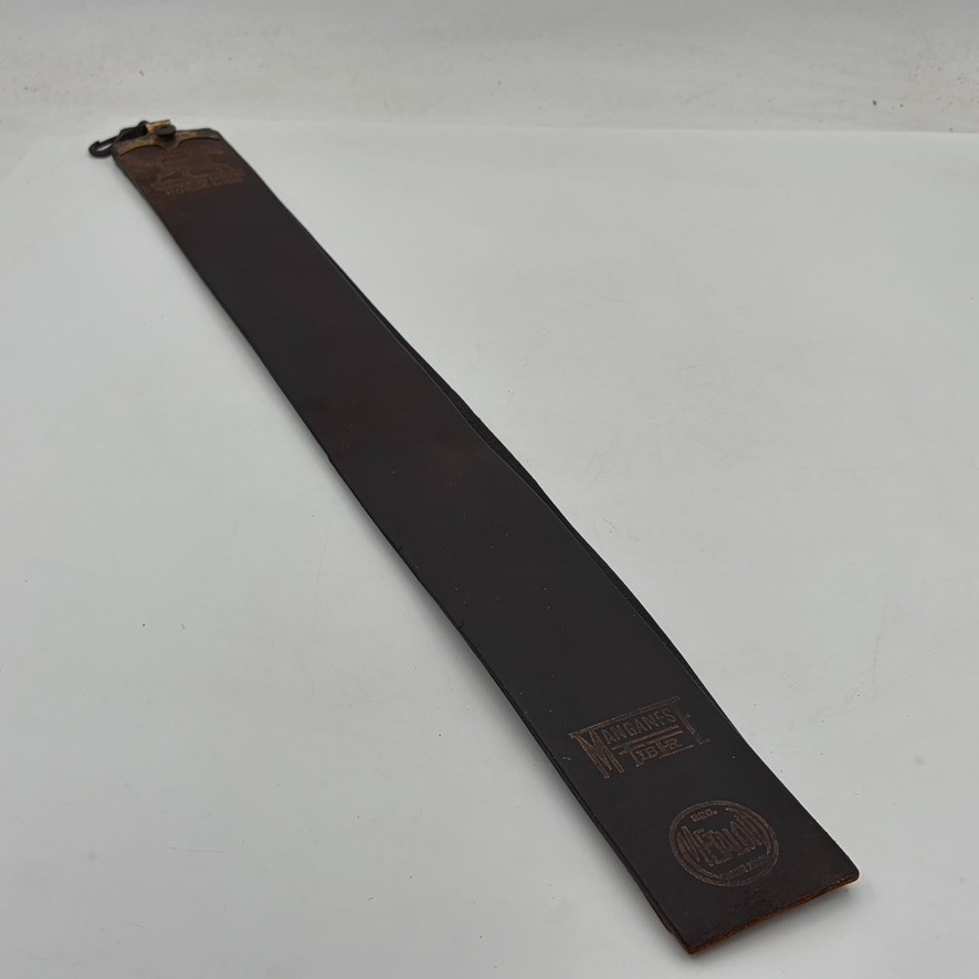 Vintage Warranted Horse Hide Leather Razor Strop Co Metalon Sharpener Barber