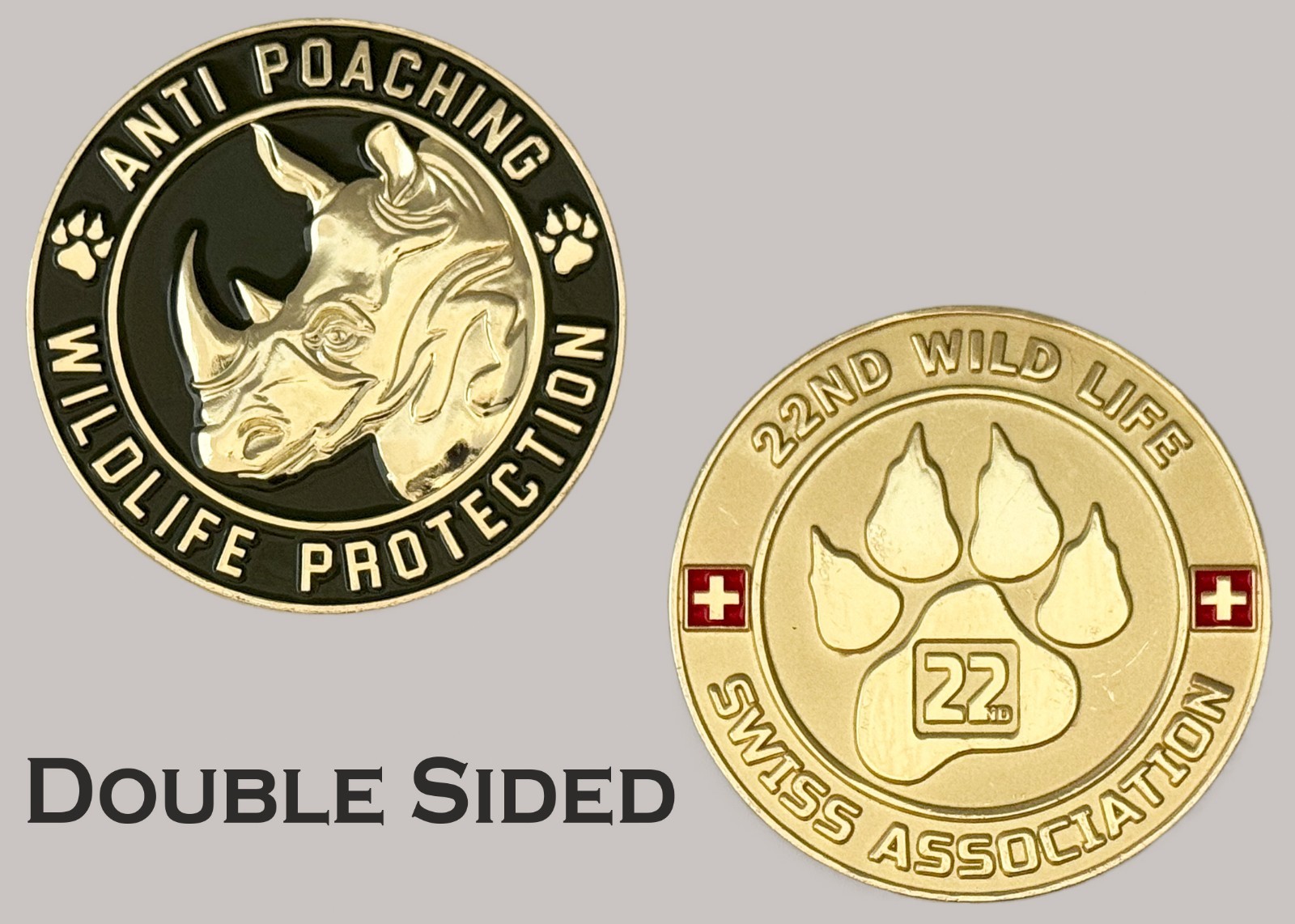 Anti Poaching Wildlife Protection 22nd Swiss Challenge Coin  J#17