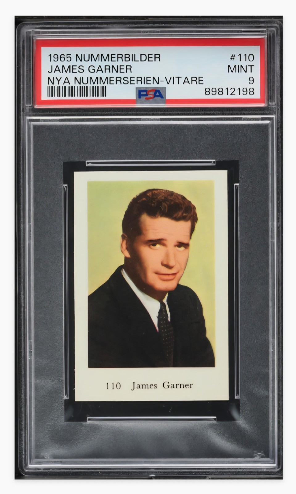 1965 🟢 PSA 9 James Garner Nummerbilder #110 NYA Nummerserien Vitare Maverick 1965 🟢 PSA 9 James Garner Nummerbilder #110 NYA Nummerserien Vitare Maverick