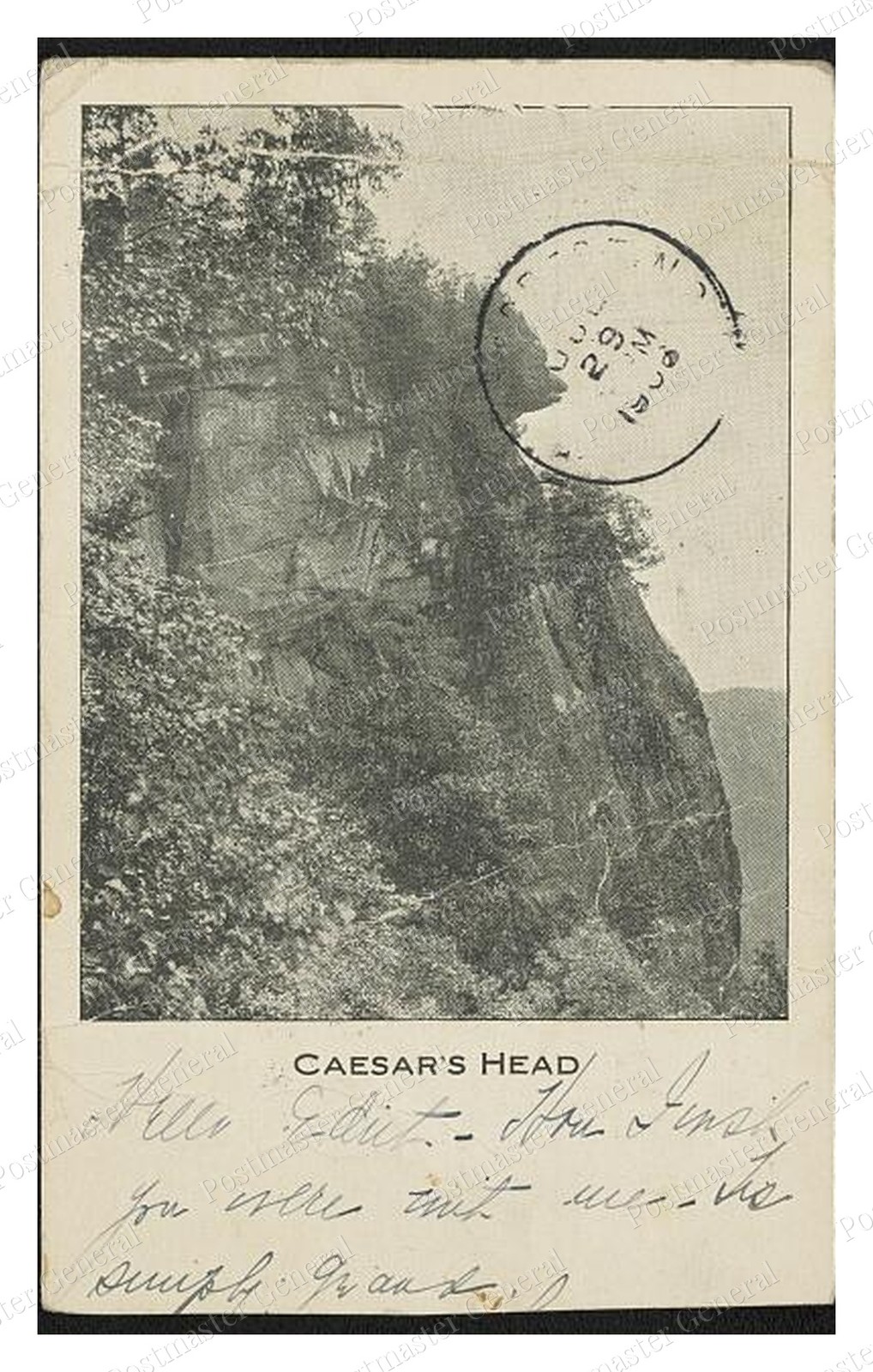 Caesars Head South Carolina Cliff View Standard Postcard COPY RPPC Caesars Head South Carolina Cliff View Standard Postcard COPY RPPC