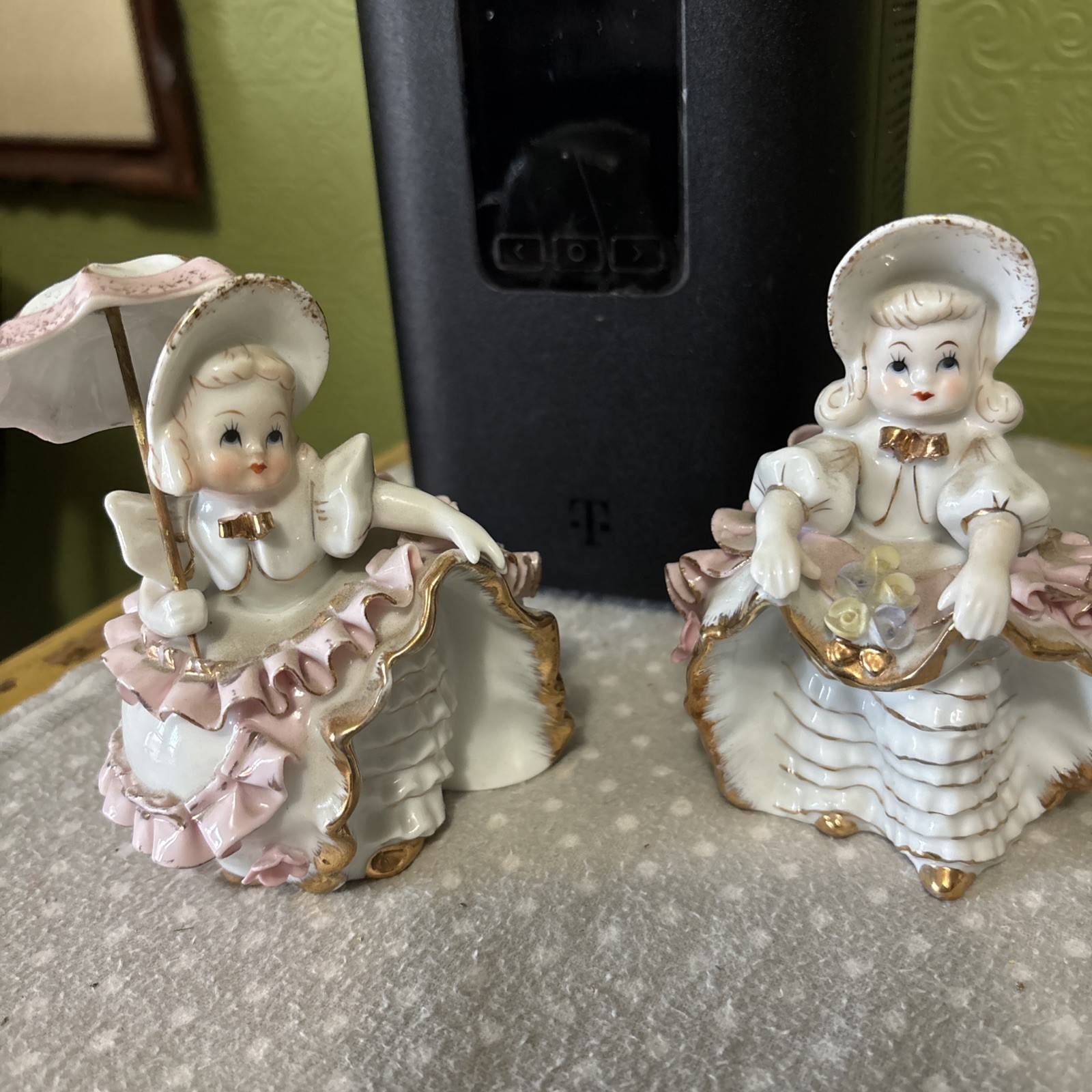 Geo Z LEFTON'S ~ 1950~ Porcelain Bloomer Girls~ KW 1698 ~Figurine's 4 Geo Z LEFTON'S ~ 1950~ Porcelain Bloomer Girls~ KW 1698 ~Figurine's 4